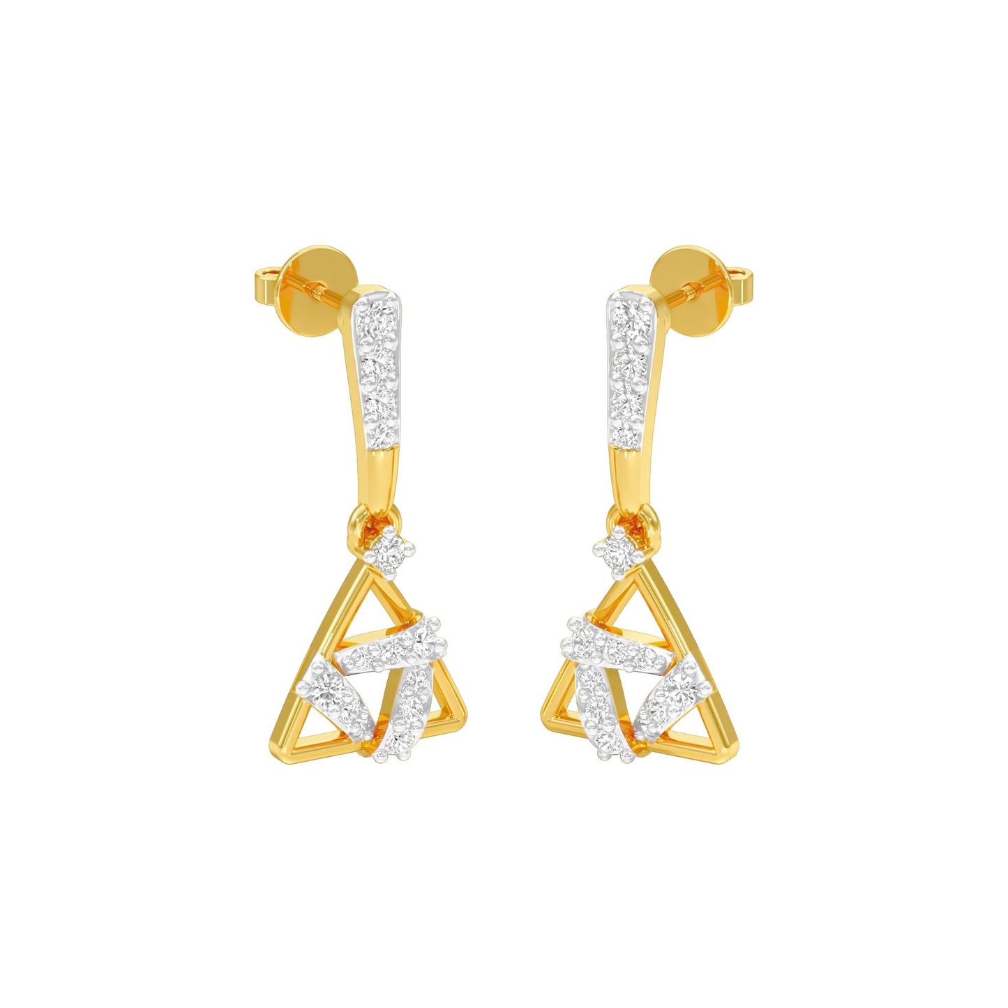 Concurrent Diamond Danglers 18 KT / Yellow Gold