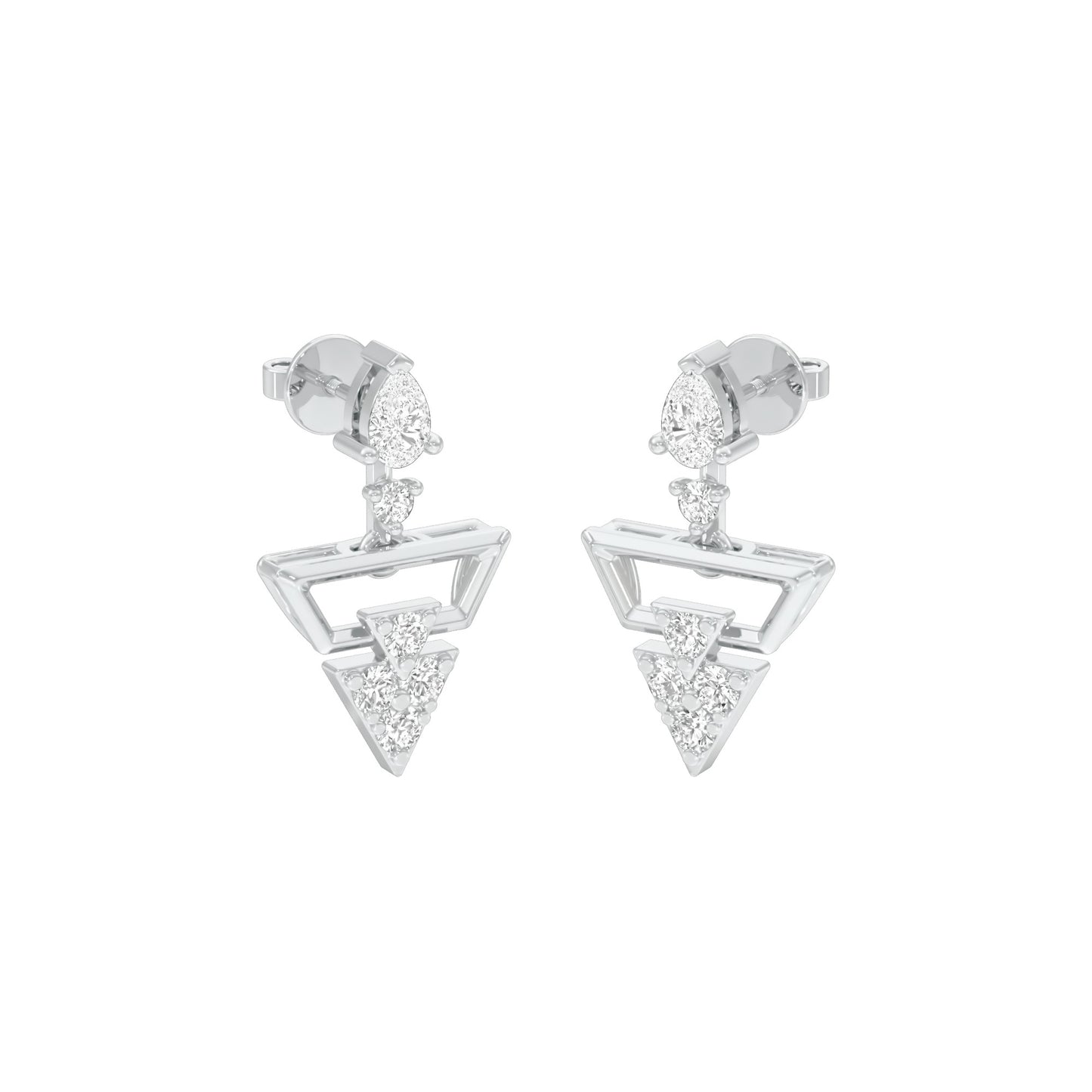 Alluring Vortex Diamond Earrings 18 KT / White Gold