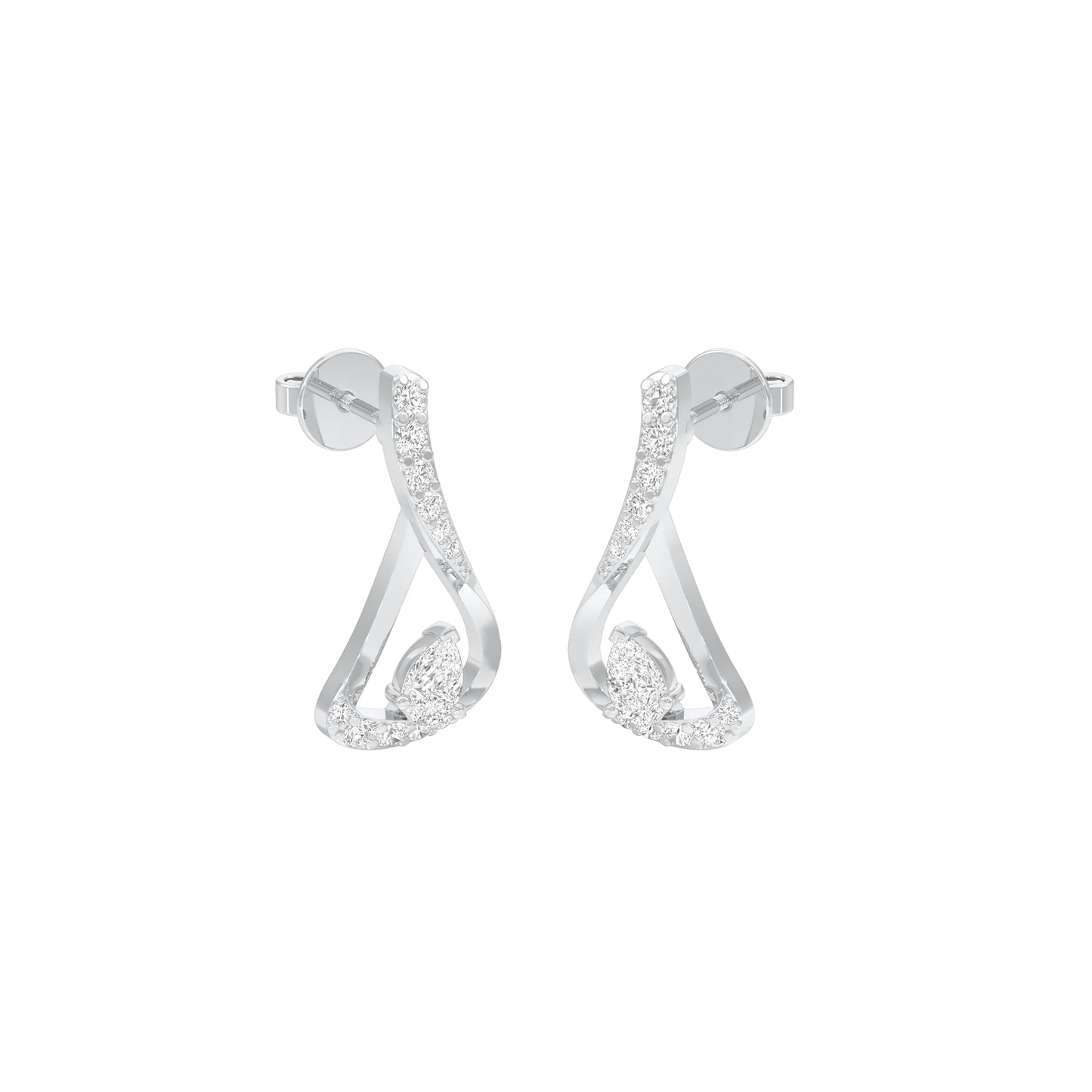 Nestle Jewels Diamond Earrings 18 KT / White Gold