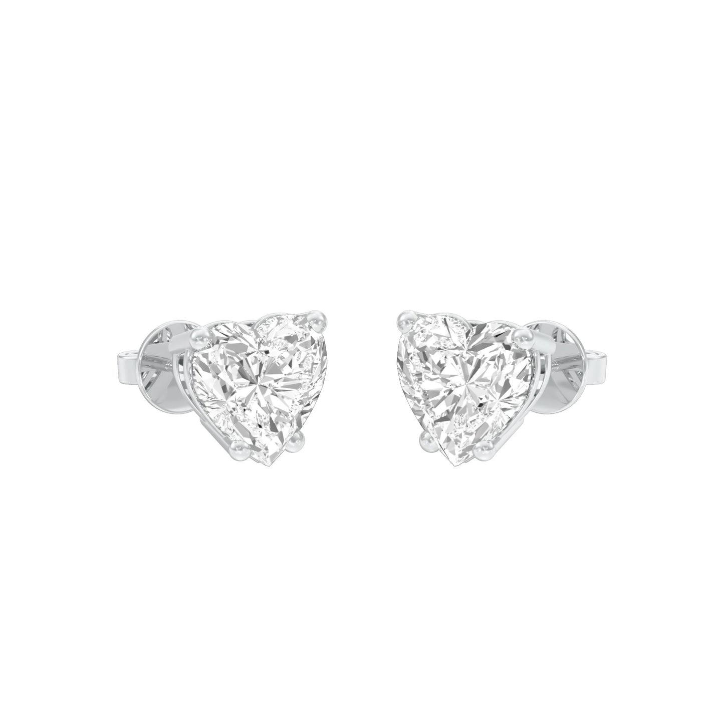 Heartlets Diamond Stud Earrings 18 KT / White Gold