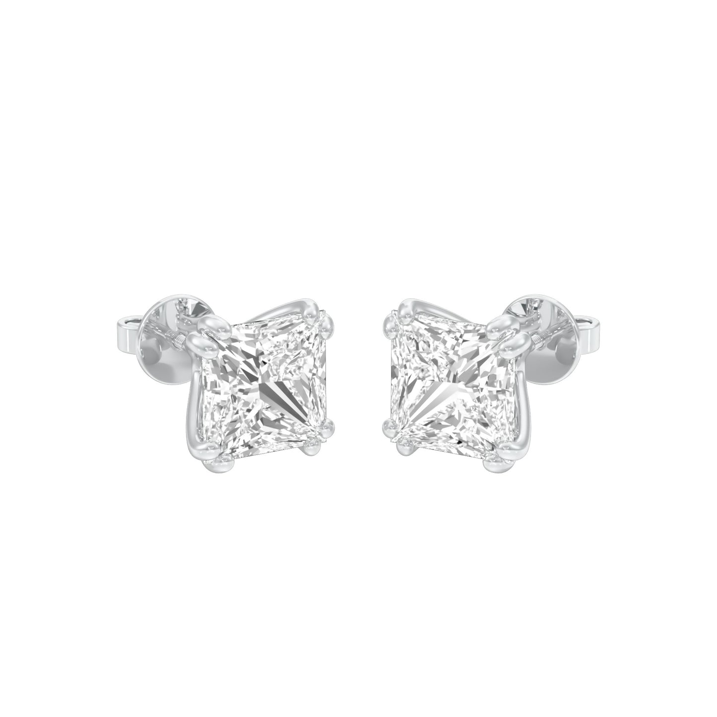 Sharp Spark Diamond Stud Earrings 18 KT / White Gold