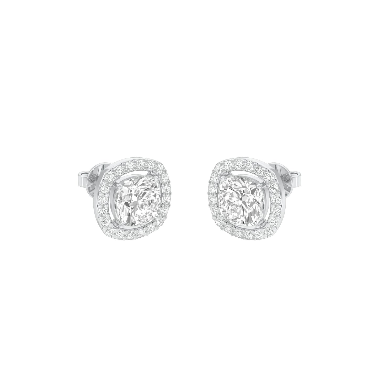 Little Luxe Diamond Stud Earrings 18 KT / White Gold