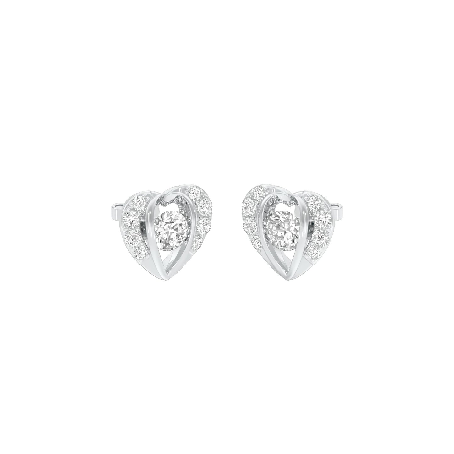 Mini Memento Diamond Stud Earrings 18 KT / White Gold