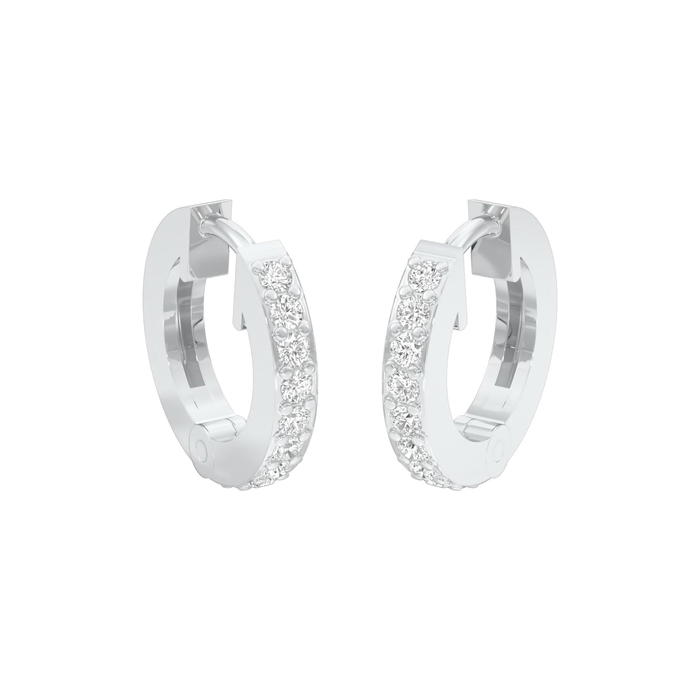 Arcline Diamond Bali Earrings 18 KT / White Gold