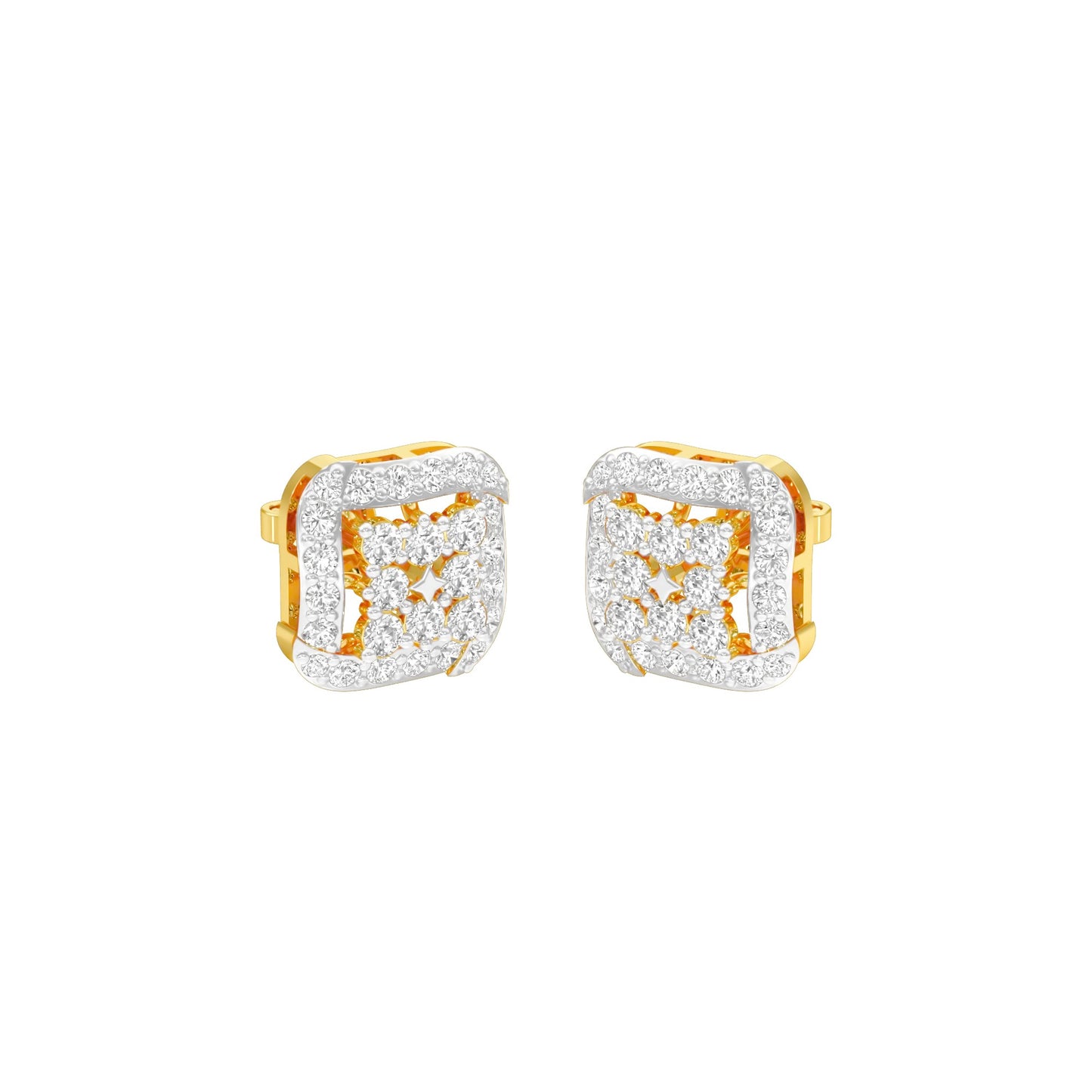 Lustre Drops Diamond Stud Earrings 18 KT / Yellow Gold