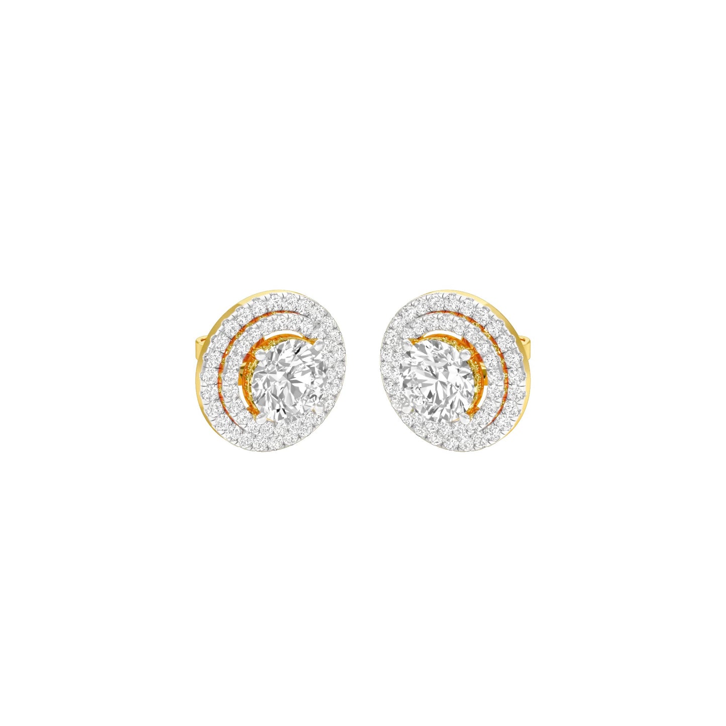 The Queen's Orb Diamond Stud Earrings 18 KT / Yellow Gold