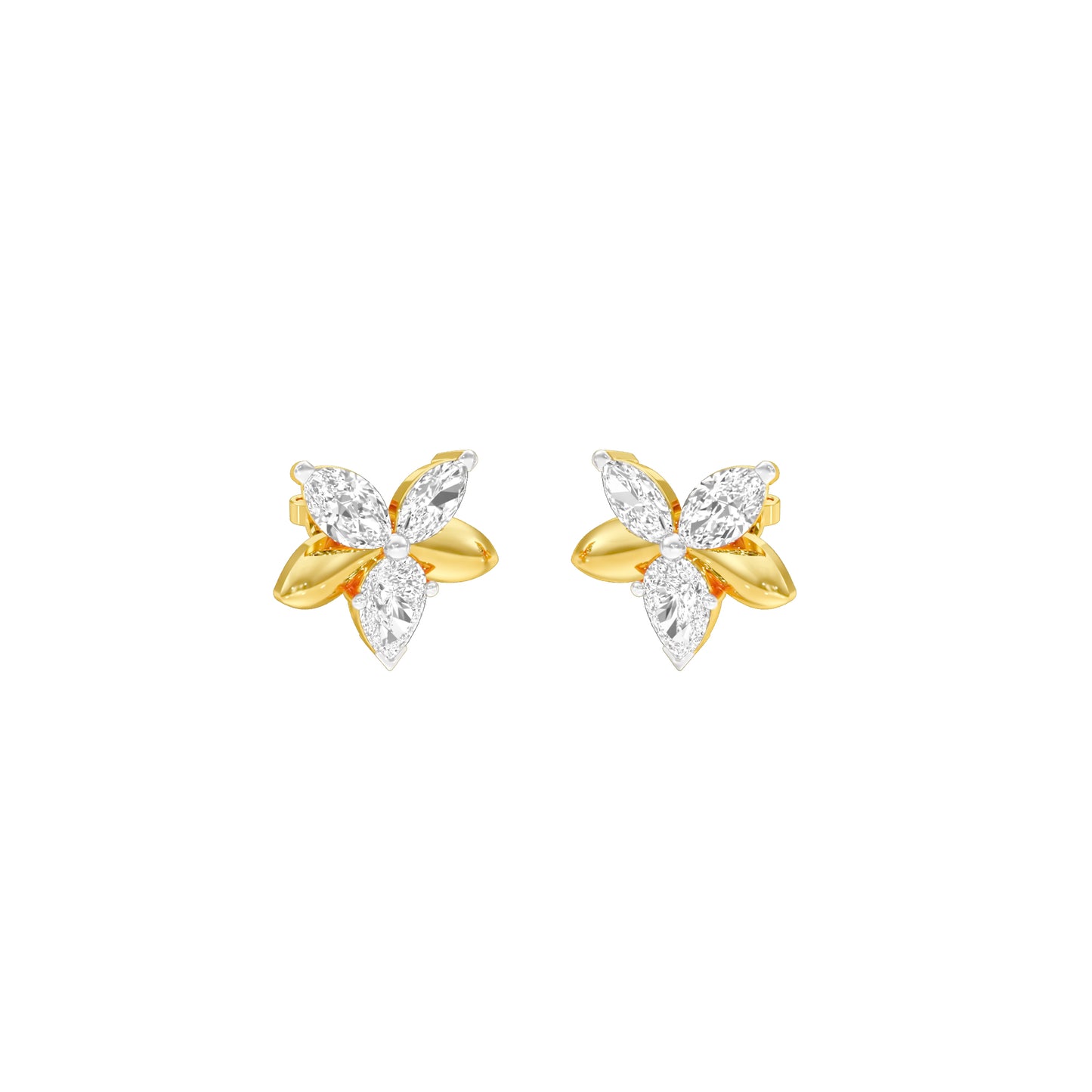 Cosmo Glow Diamond Stud Earrings 18 KT / Yellow Gold