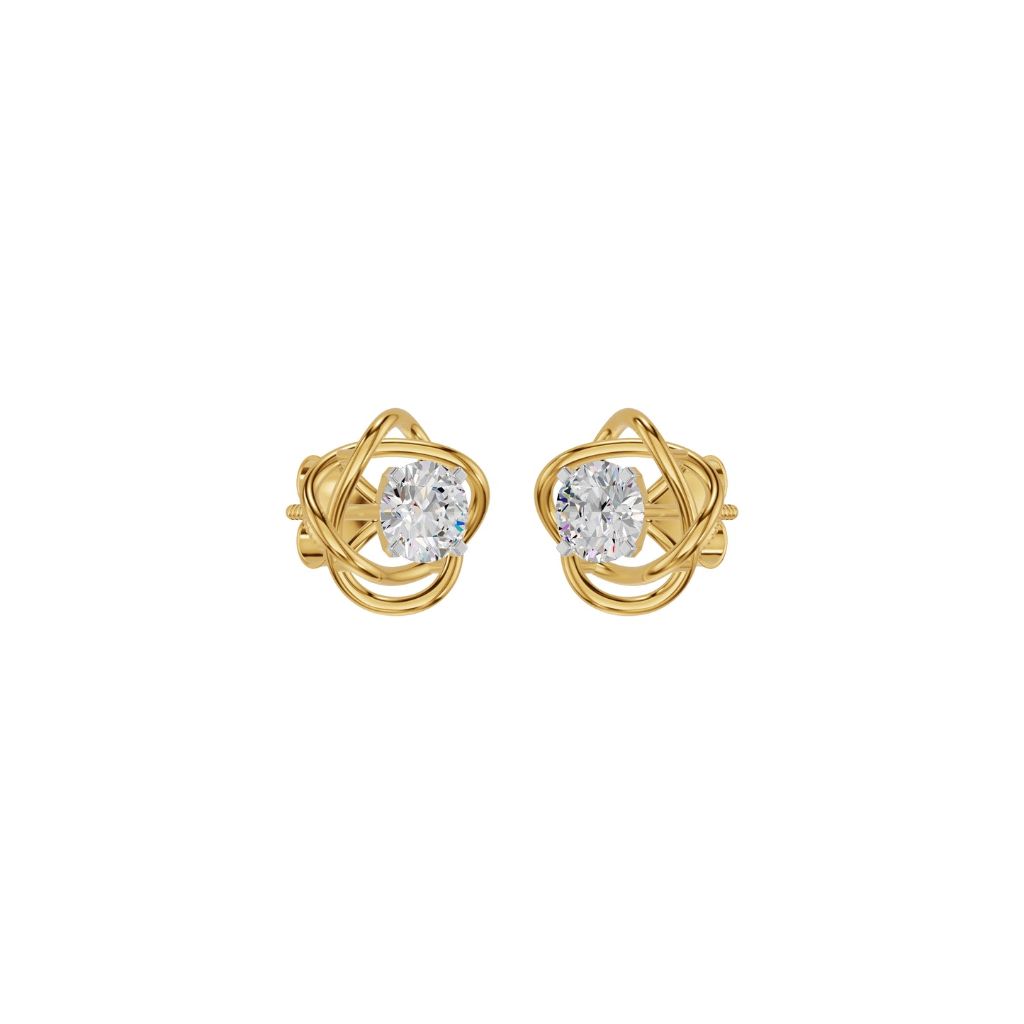 Regal Resplendence Diamond Earrings 18 KT / Yellow Gold
