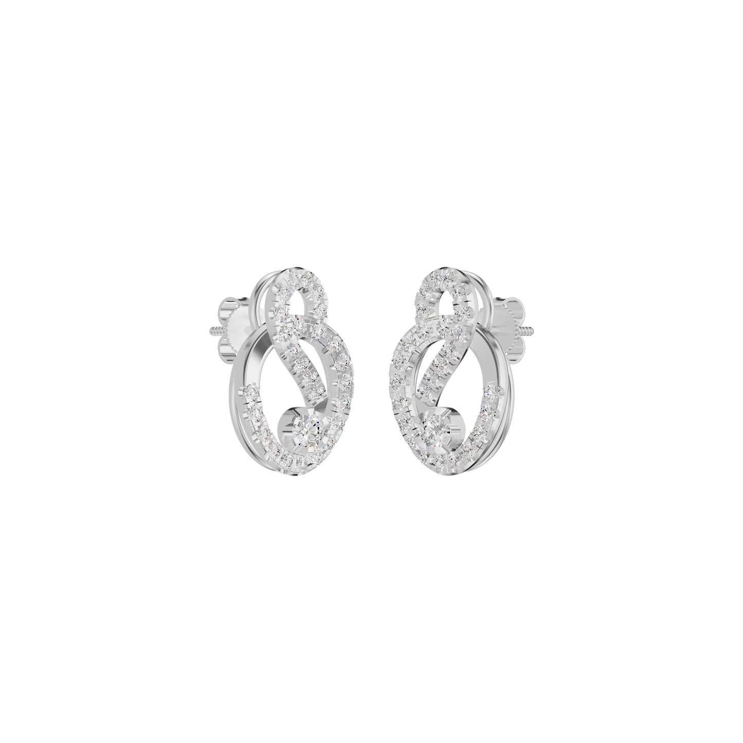 Diamond Starfire Earrings 18 KT / White Gold