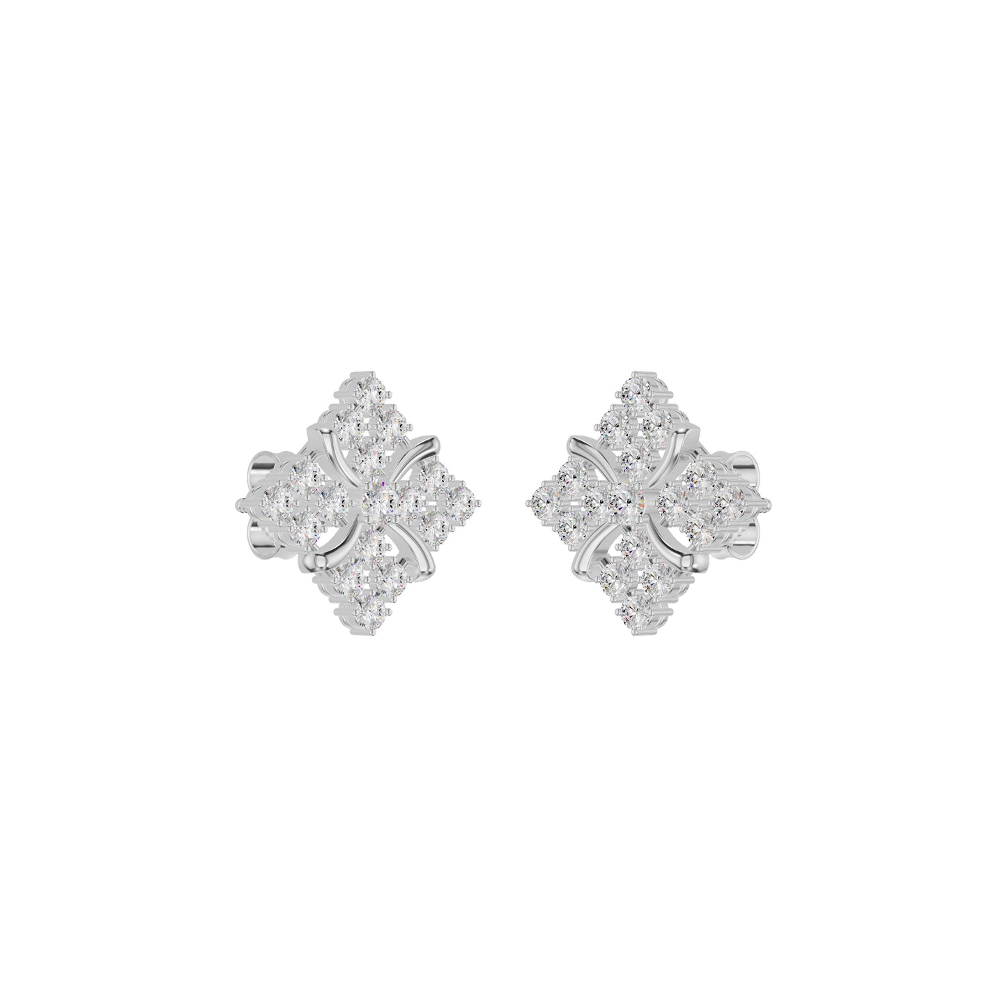 Northern Stars Diamond Stud Earrings 18 KT / White Gold