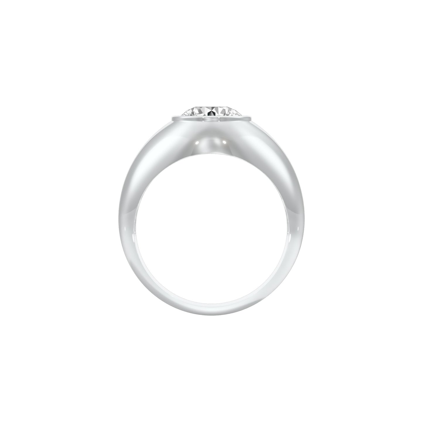 Through Thick & Thin Diamond Engagement Ring 18 KT / White Gold / 22