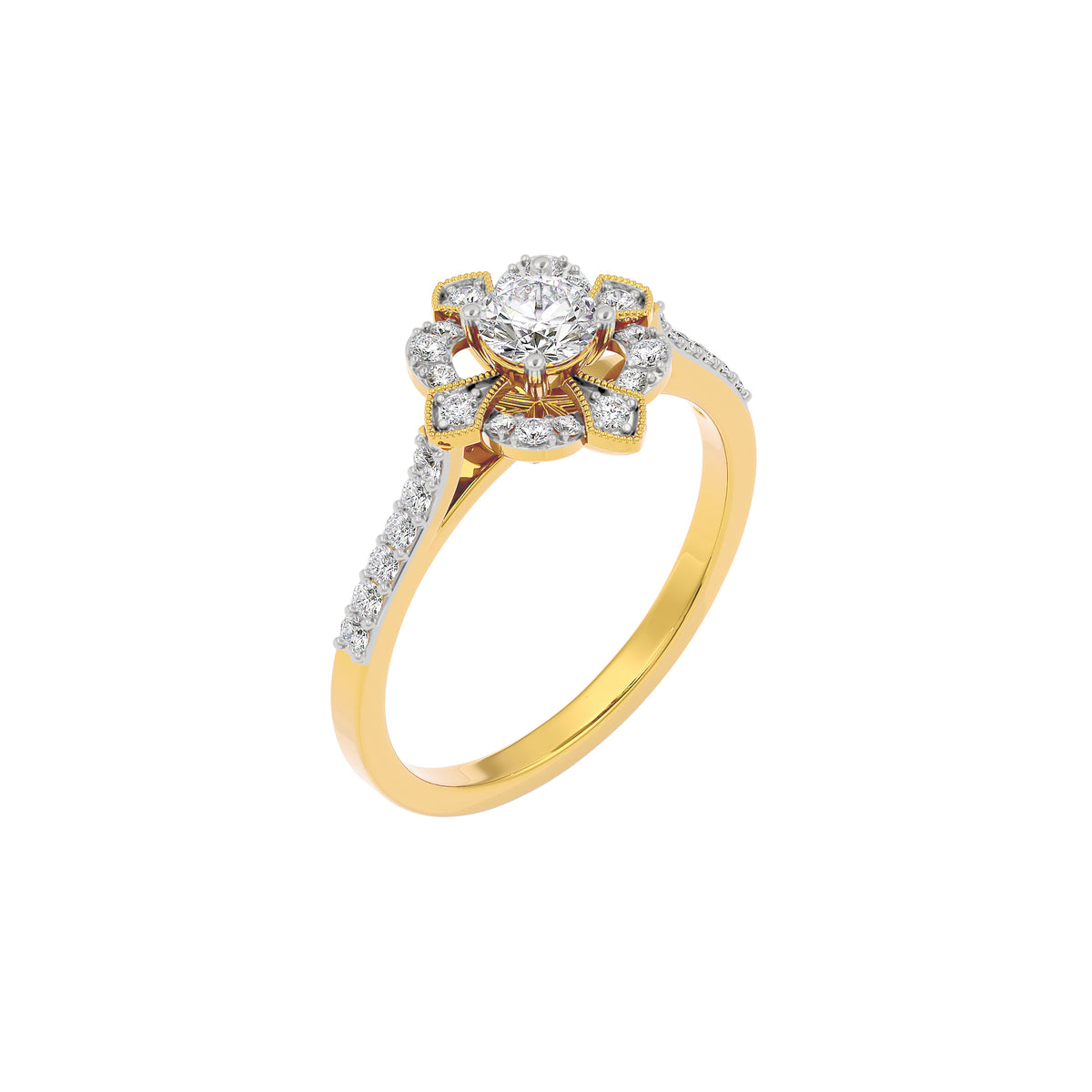 Enigma Diamond Ring 18 KT / Yellow Gold / 22