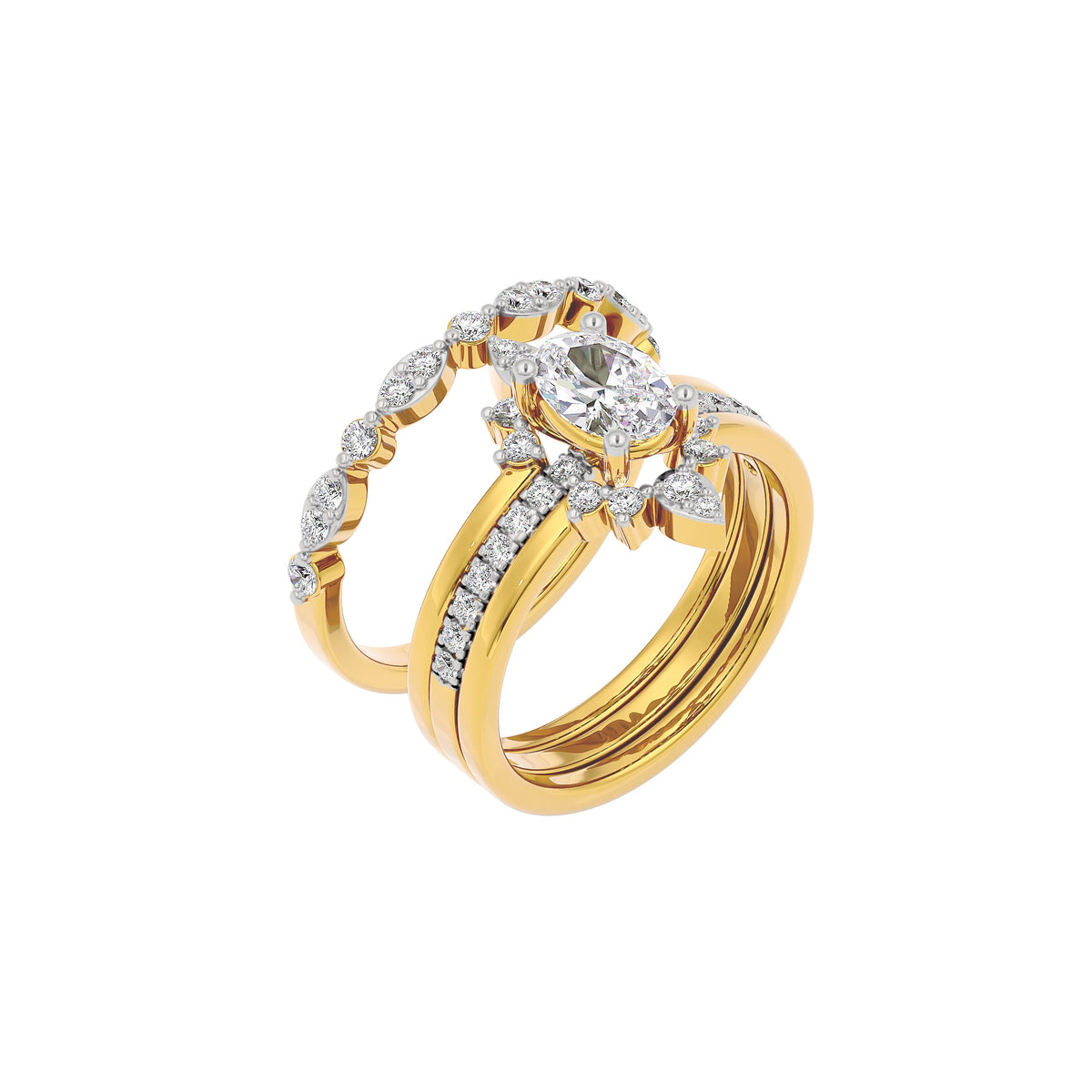 Enchanted Embrace Diamond Ring 18 KT / Yellow Gold / 22