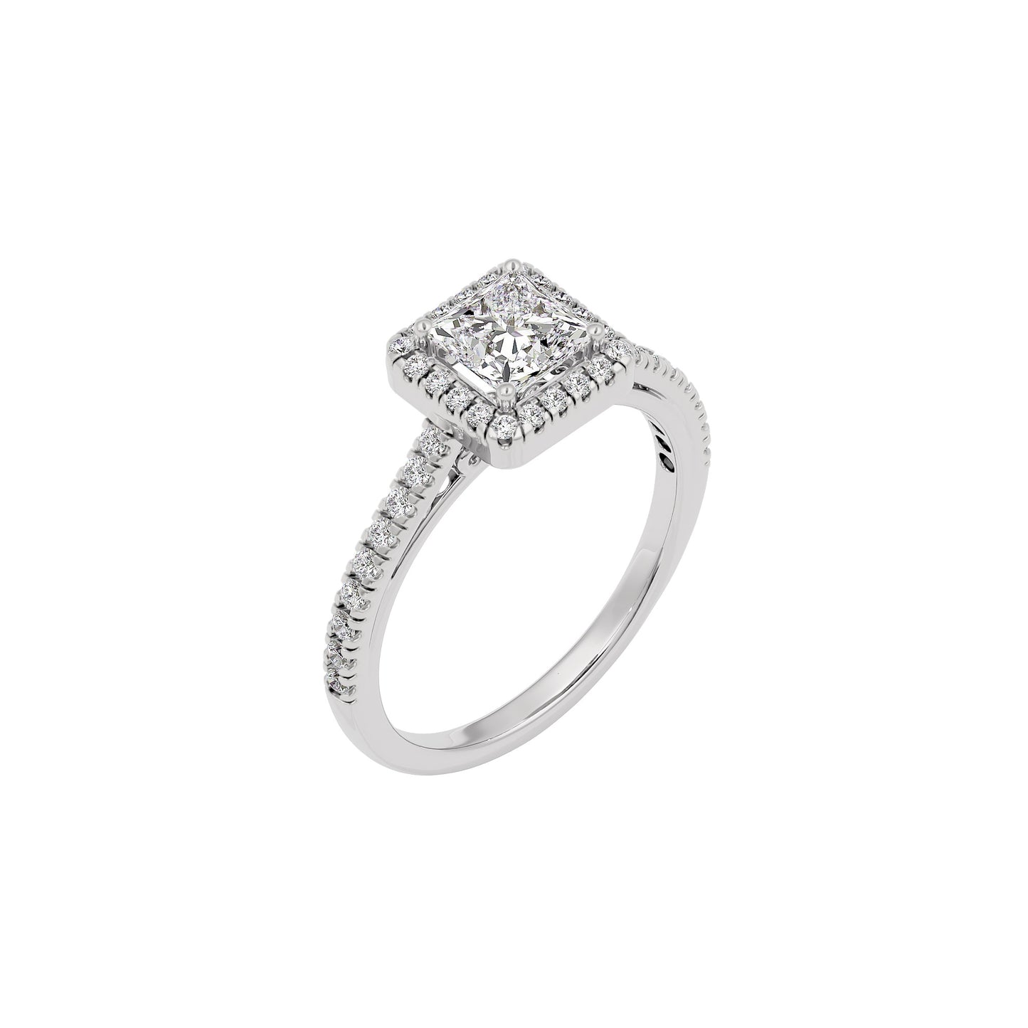 Azalea Engagement Princess Diamond Ring 18 KT / White Gold / 22