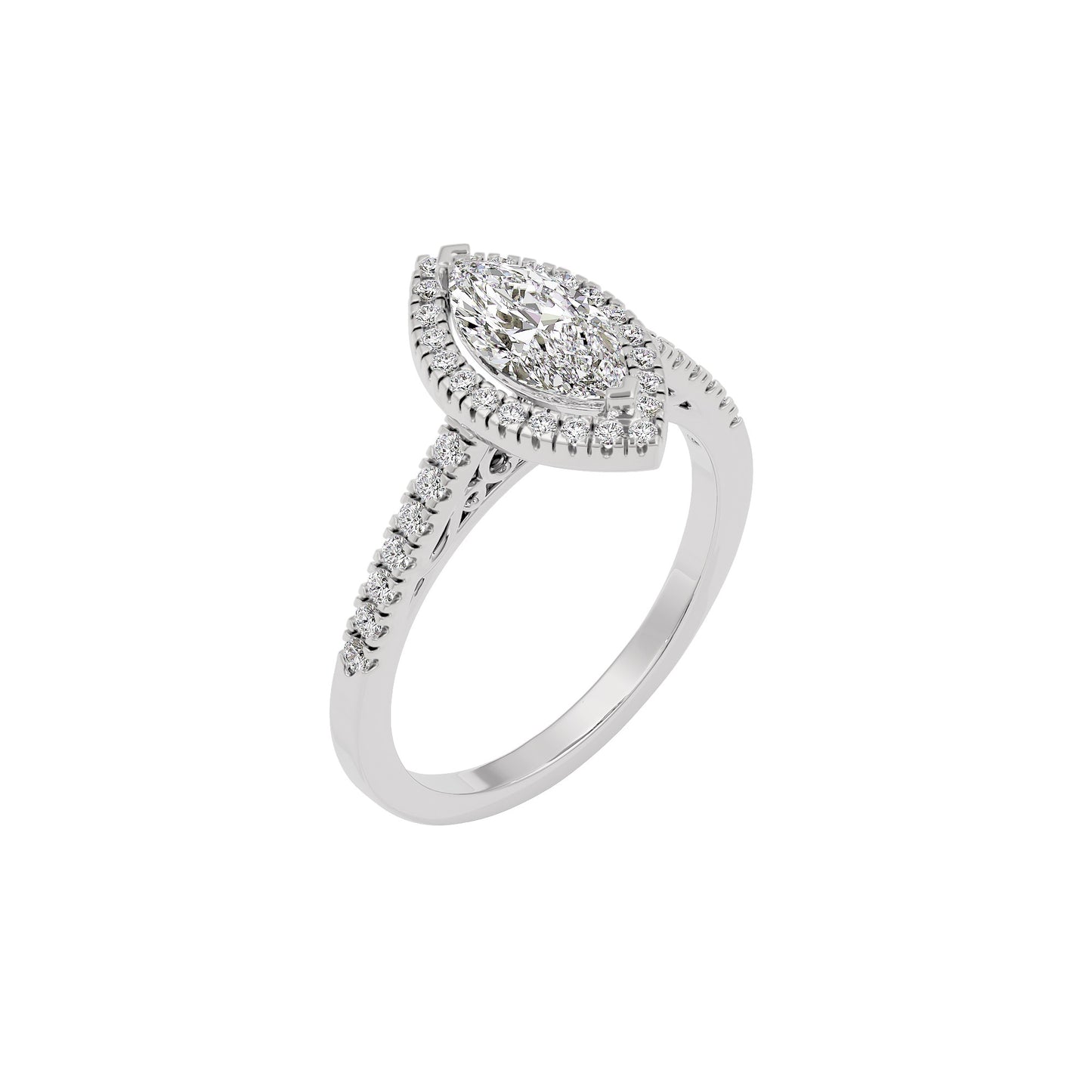 My Vow Luxe Engagement Marquise Diamond Ring 18 KT / White Gold / 22