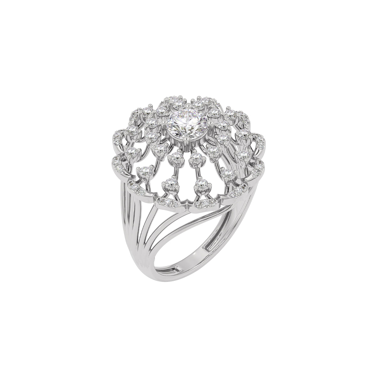 Radiant Crown Diamond Ring