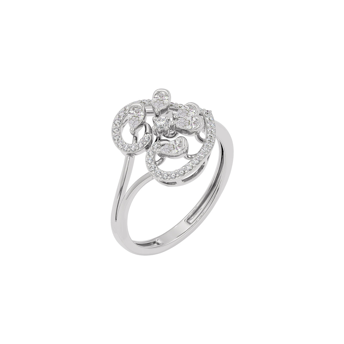Opal Reflection Diamond Ring 18 KT / White Gold / 22