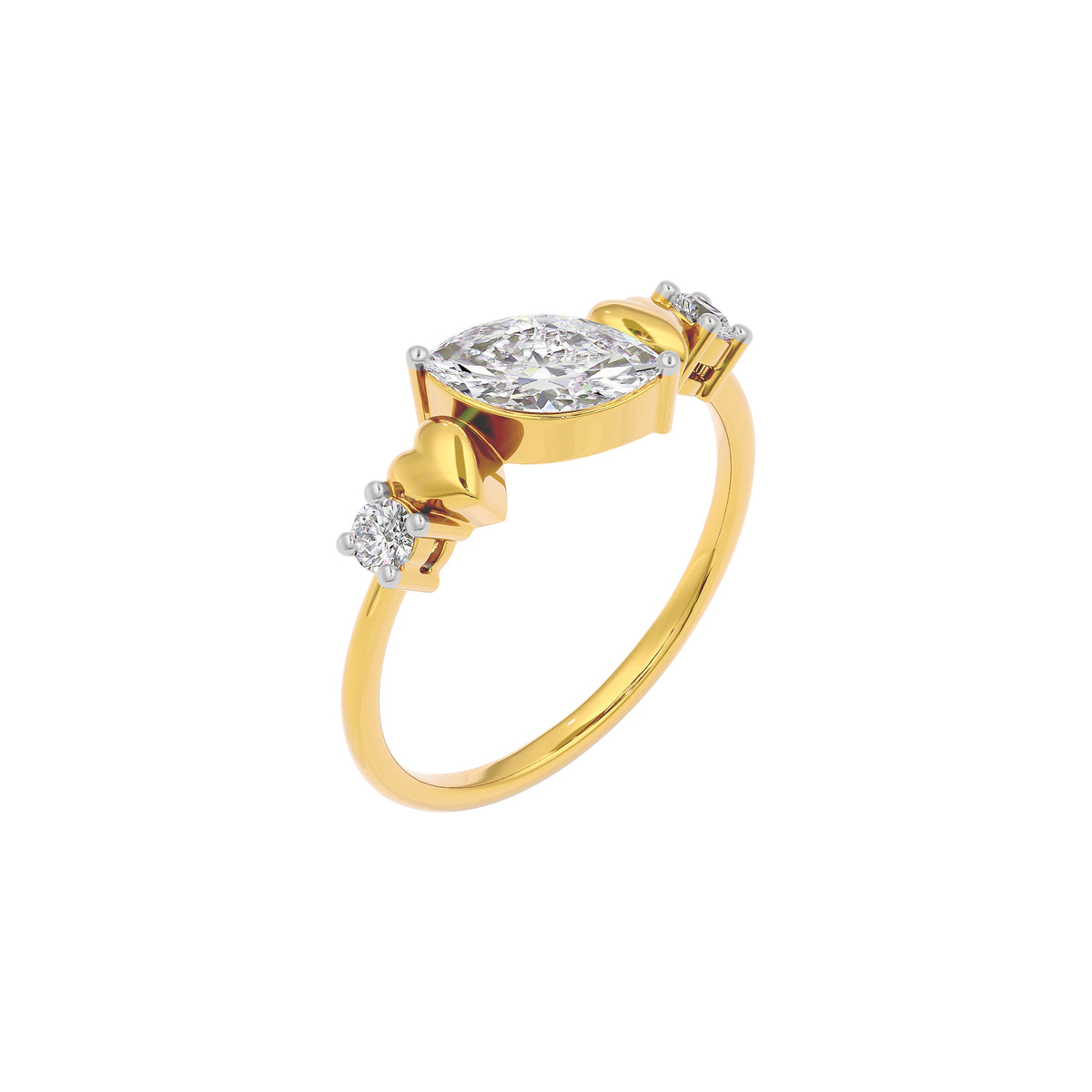 Silken Radiance Diamond Ring 18 KT / Yellow Gold / 22