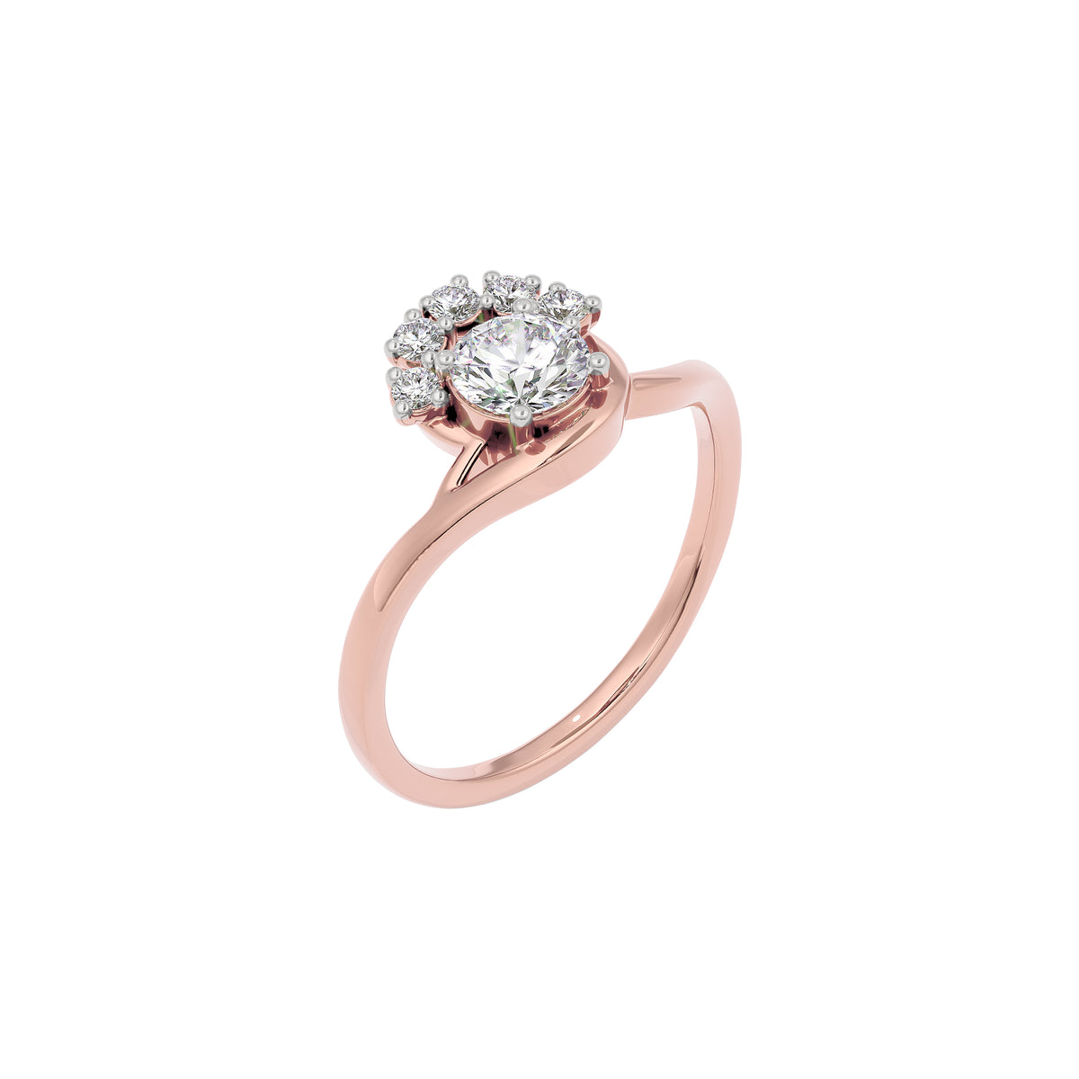Tranquil Crystal Diamond Ring