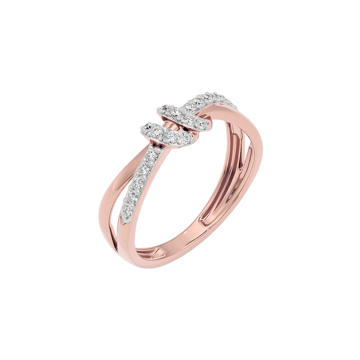 Tinsel Touch Fashion Diamond Ring 18 KT / Rose Gold / 22