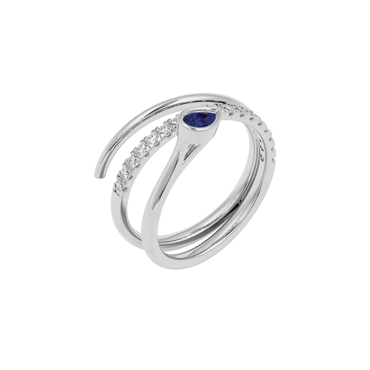 DLR001374 18 KT / White Gold / 22
