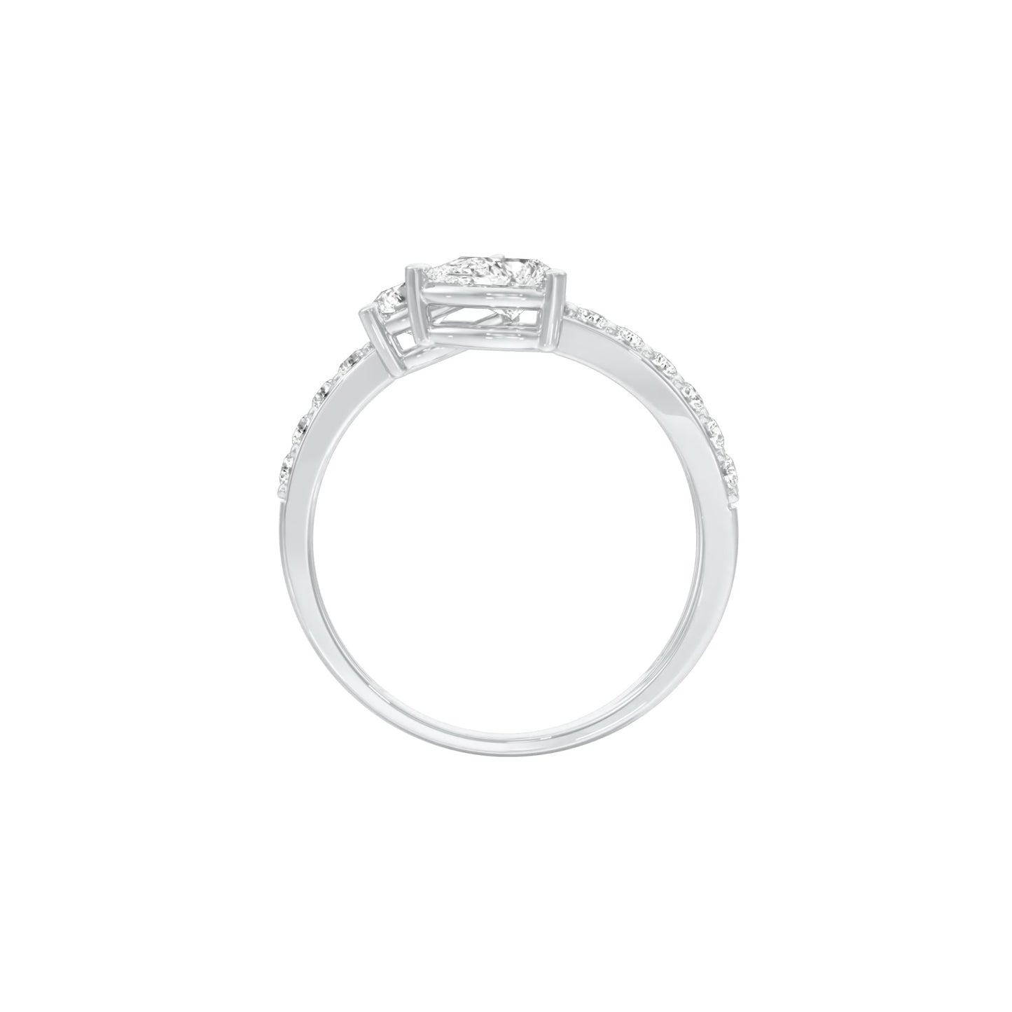 DLR001421 18 KT / White Gold / 22
