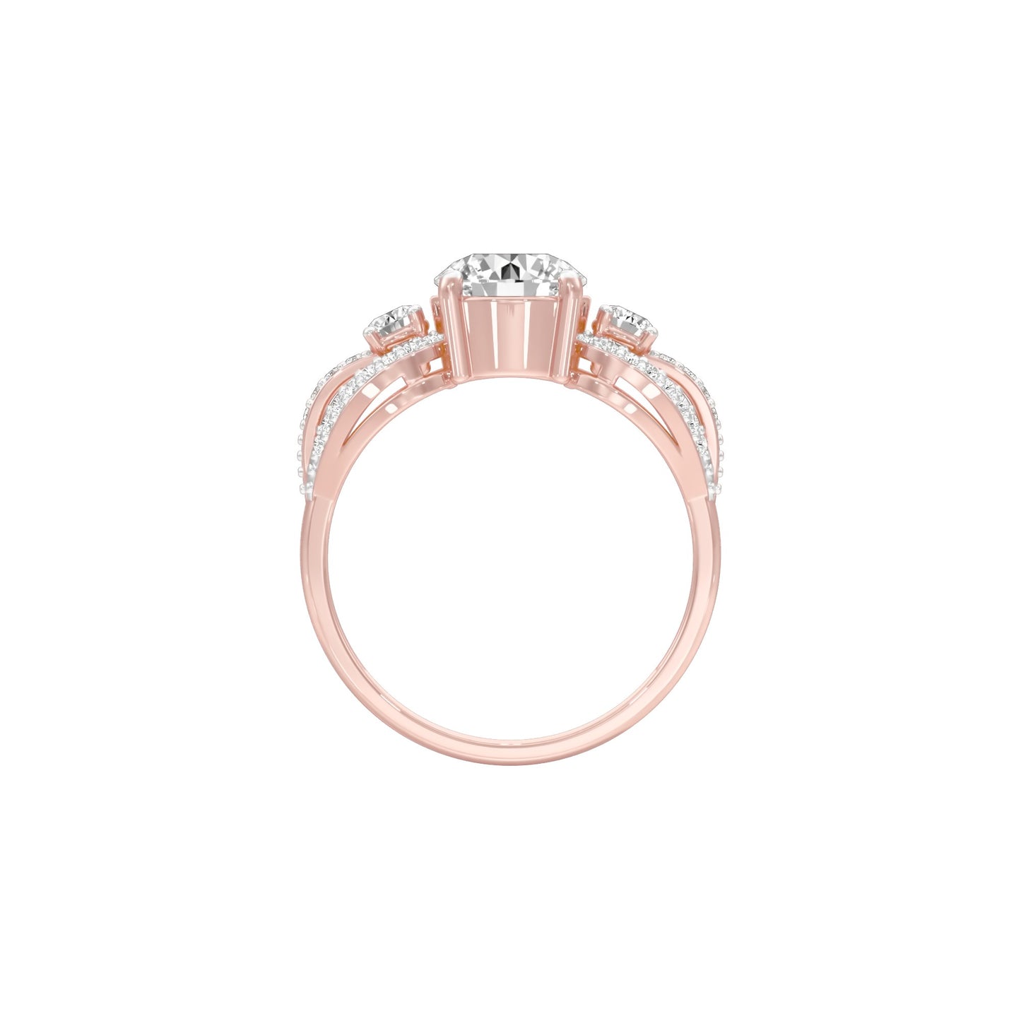 Charming Diva Diamond Engagement Ring 18 KT / Rose Gold / 22