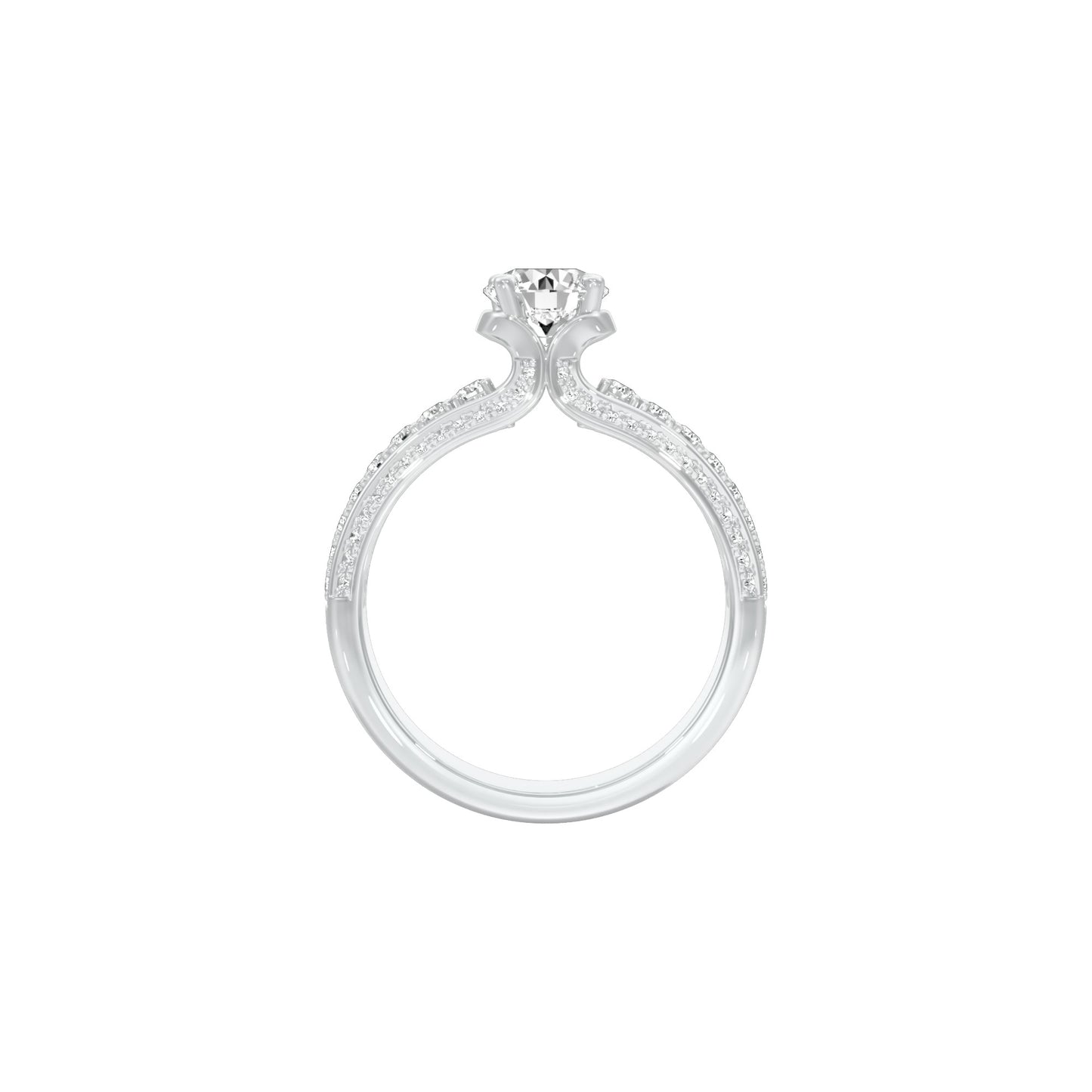 Soulmate Spark Diamond Engagement Ring 18 KT / White Gold / 22