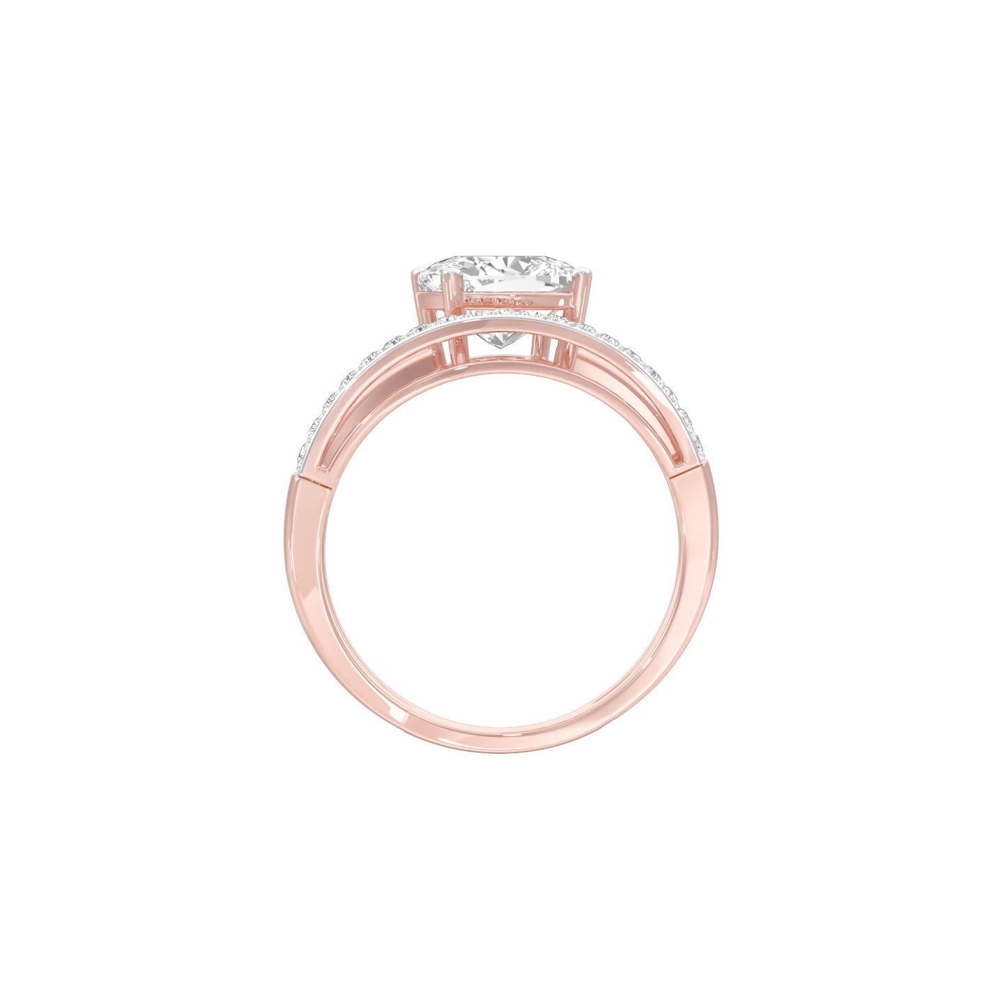 Cushioned Love Diamond Engagement Ring 18 KT / Rose Gold / 22