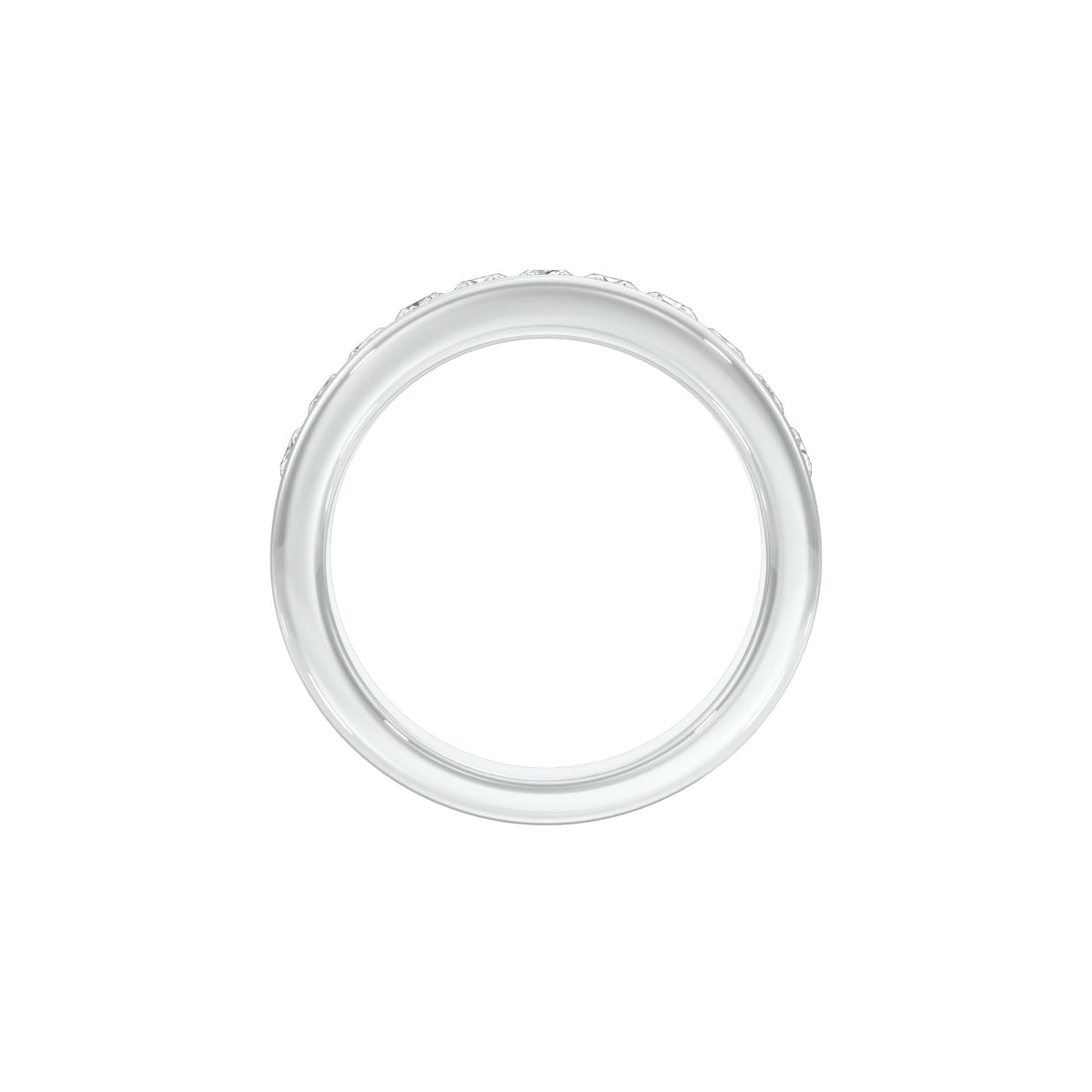 Pear Spark Diamond Band Ring 18 KT / White Gold / 22