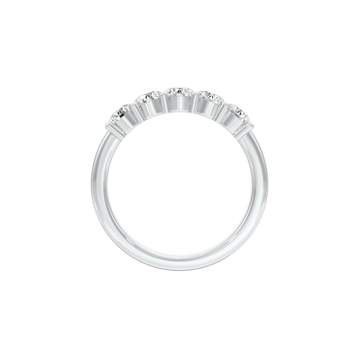 Luna Diamond Band Ring 18 KT / White Gold / 22