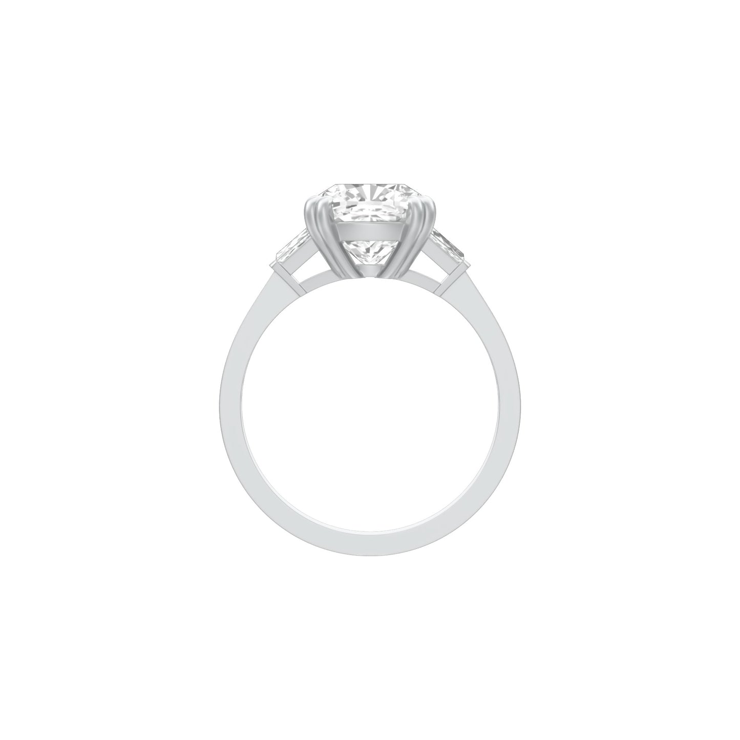 Soft Pledge Diamond Engagement Ring 18 KT / White Gold / 18
