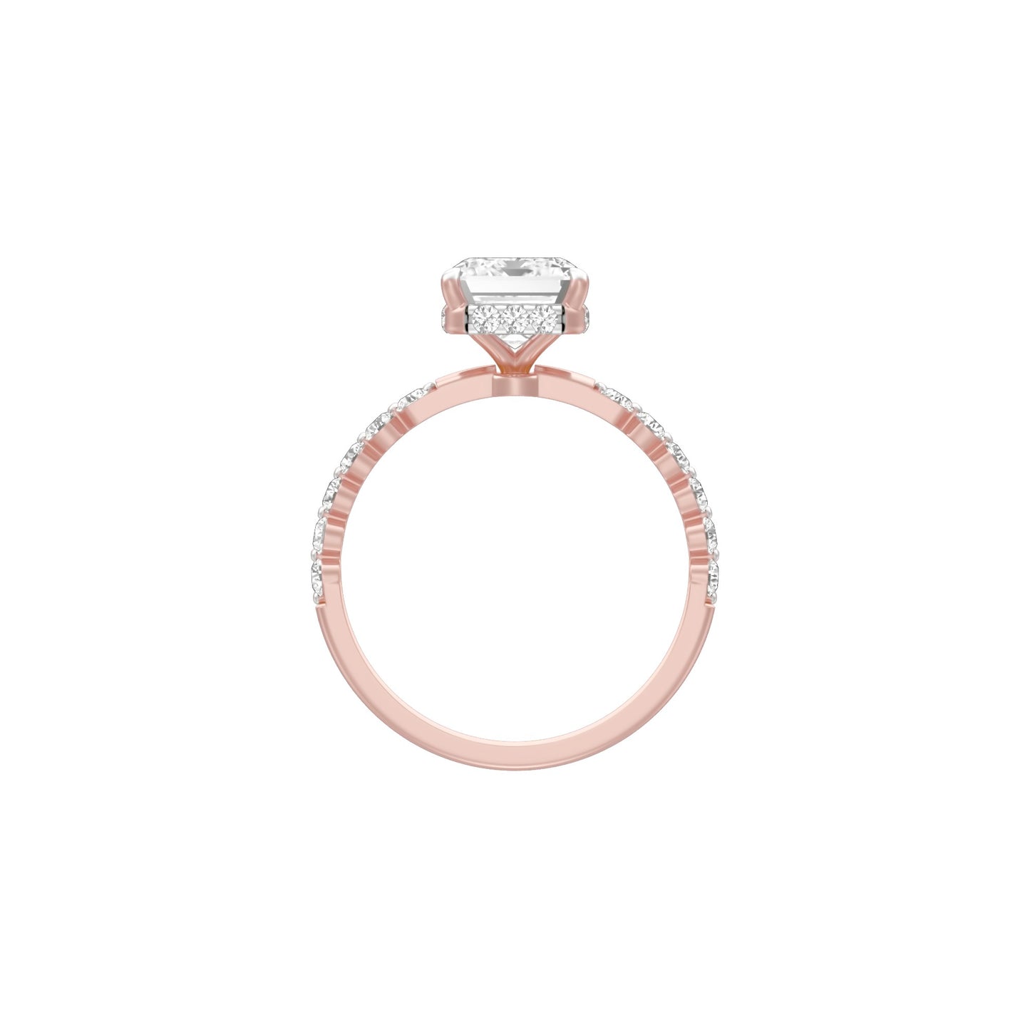 Velvet Glow Diamond Engagement Ring 18 KT / Rose Gold / 18