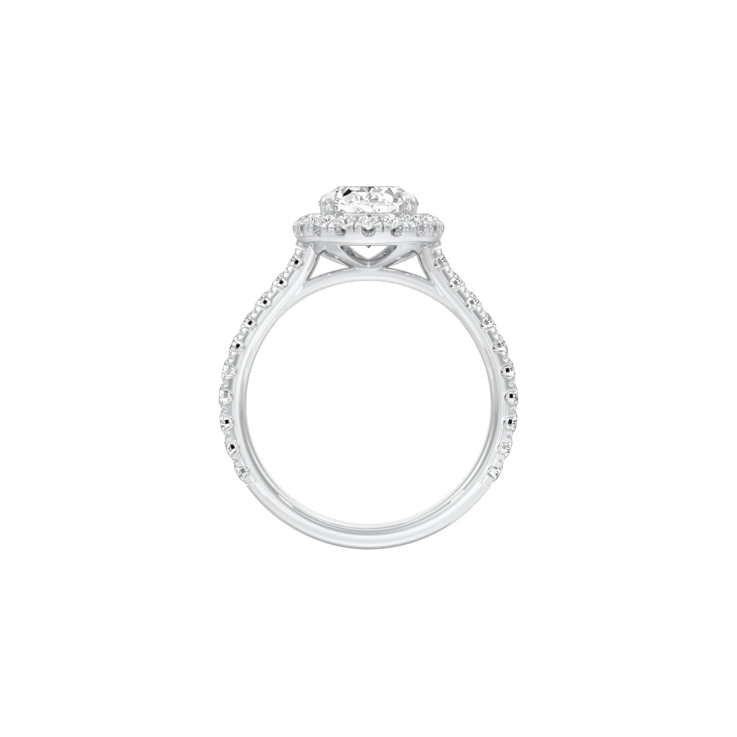 Real & True Diamond Engagement Ring 18 KT / White Gold / 22