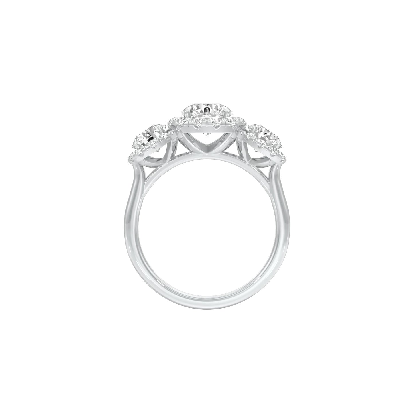 Wedded Elegance Diamond Engagement Ring 18 KT / White Gold / 22