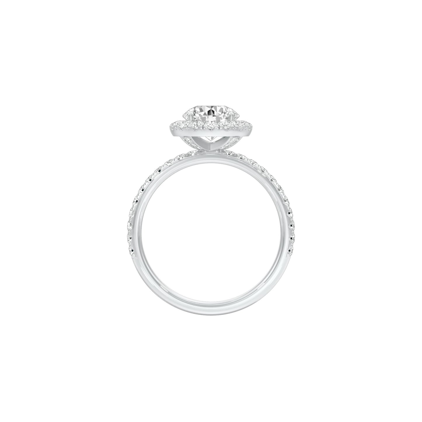 Love Rekindled Halo Diamond Engagement Ring 18 KT / White Gold / 22