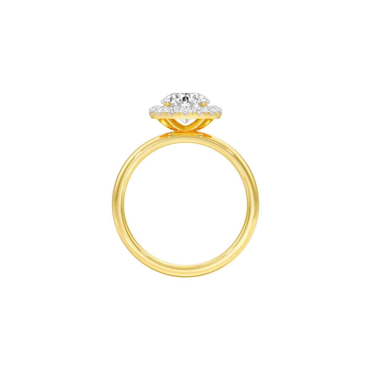 Classy Lady Diamond Engagement Ring 18 KT / Yellow Gold / 22