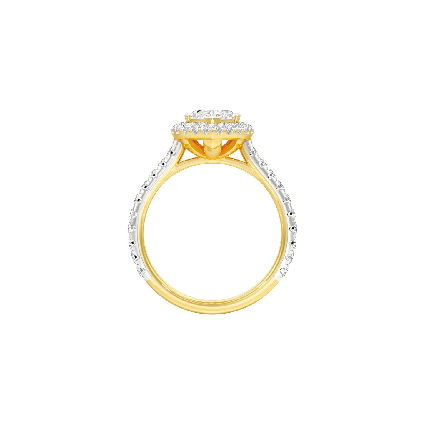 All Mine Now Halo Diamond Engagement Ring 18 KT / Yellow Gold / 22