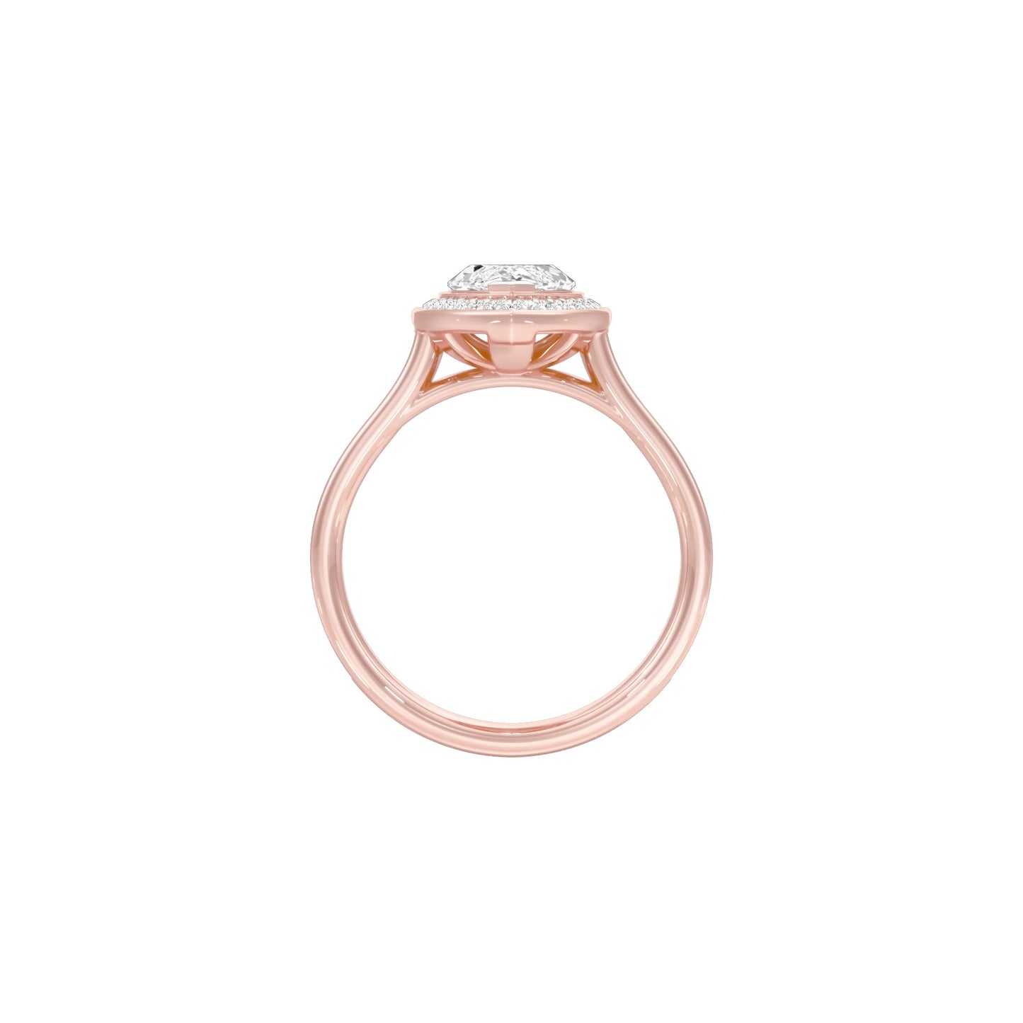 Round the World Diamond Engagement Ring 18 KT / Rose Gold / 22