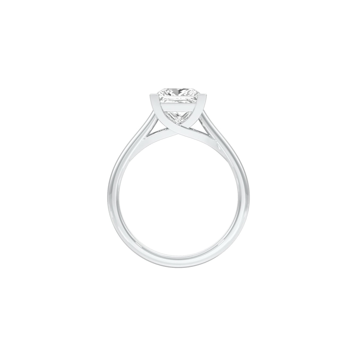 Imperial Diamond Engagement Ring 18 KT / White Gold / 22