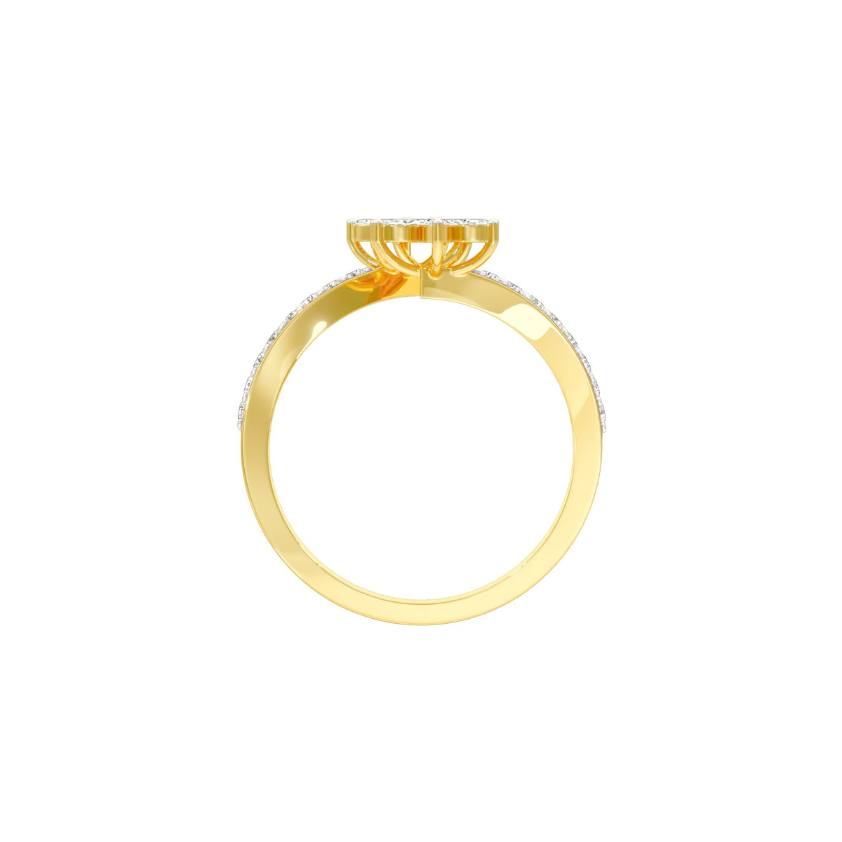 Twinkling Trail Diamond Ring 18 KT / Yellow Gold / 22