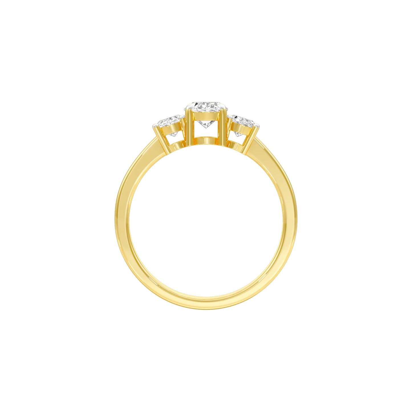 Everlasting Link Diamond Engagement Ring 18 KT / Yellow Gold / 22