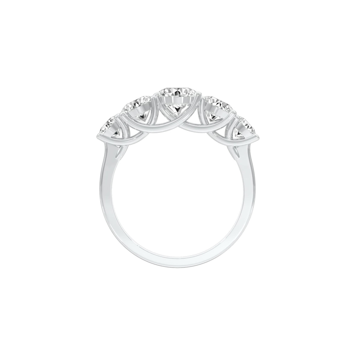 Love Glow Diamond Band Ring 18 KT / White Gold / 22