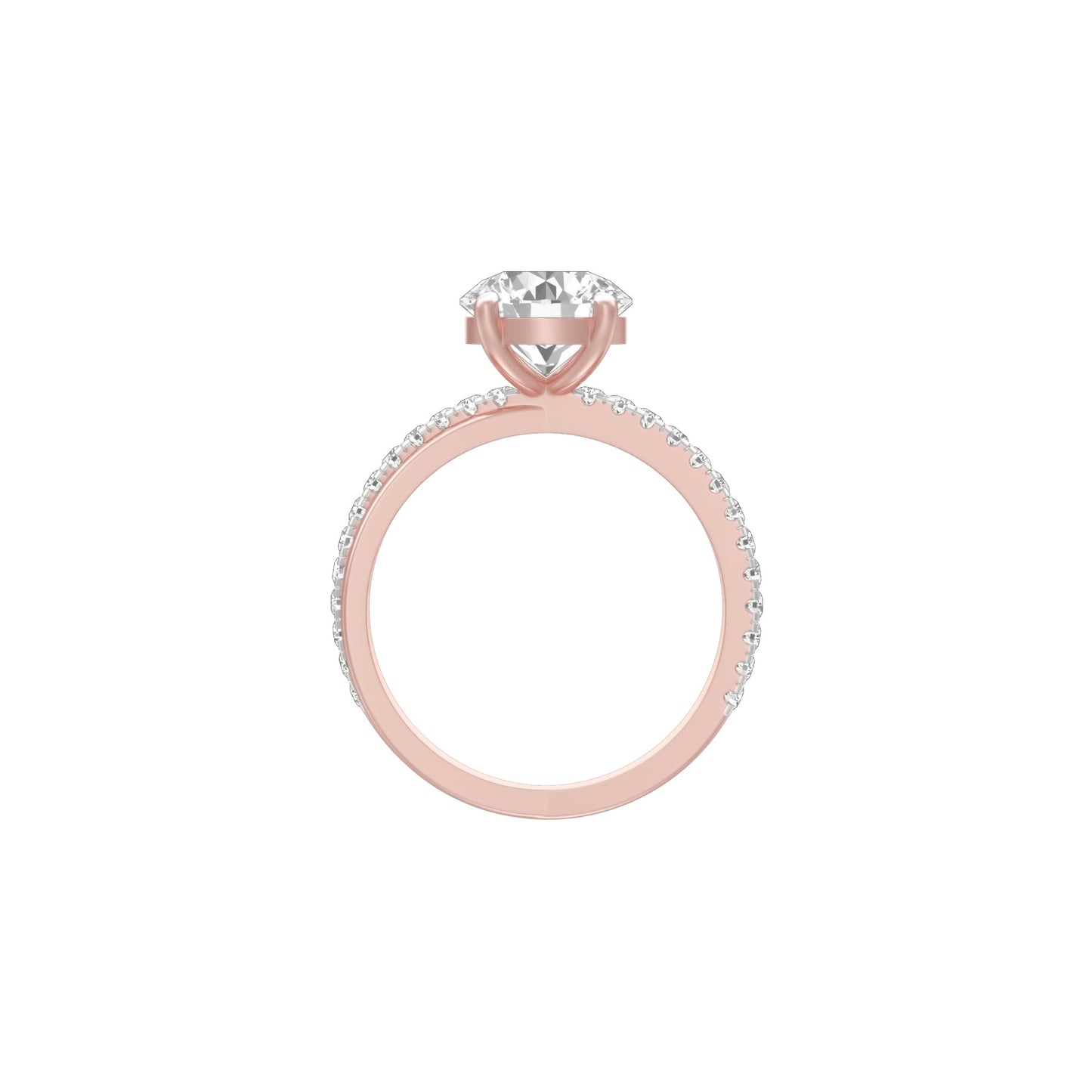 Perpetual Love Diamond Engagement Ring 18 KT / Rose Gold / 18