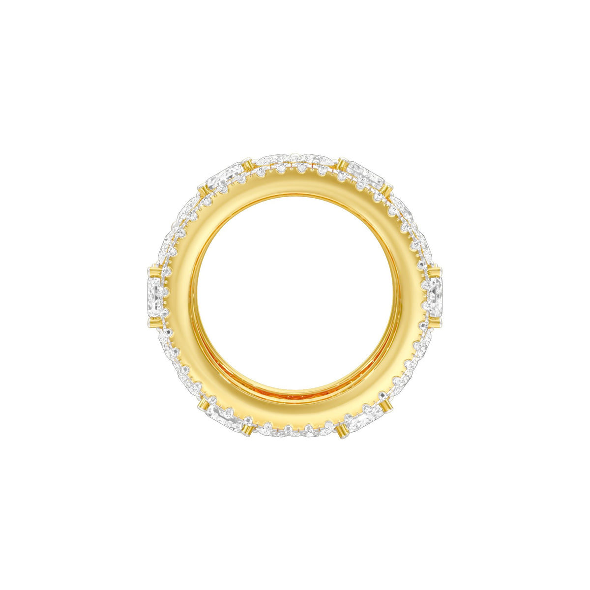 Camila Loop Diamond Band Ring 18 KT / Yellow Gold / 18