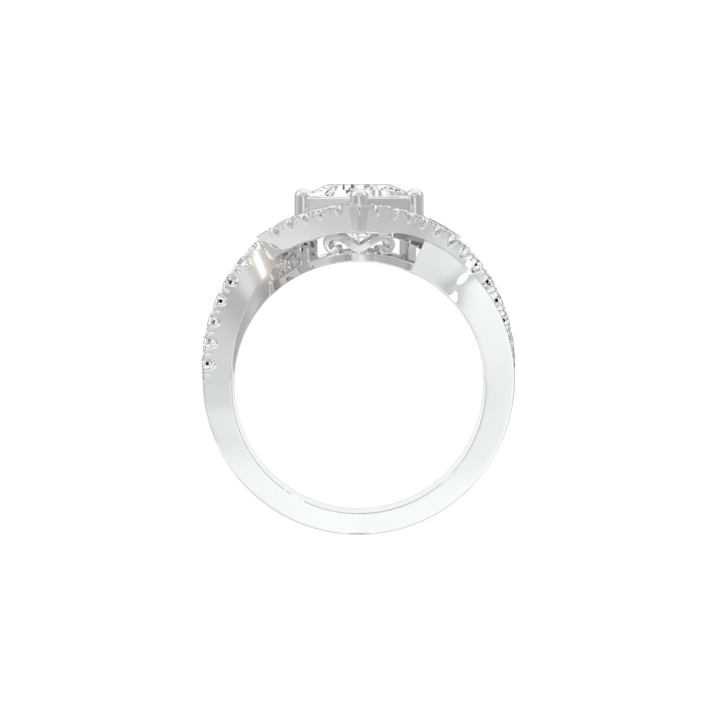 Rising Together Diamond Engagement Ring 18 KT / White Gold / 22
