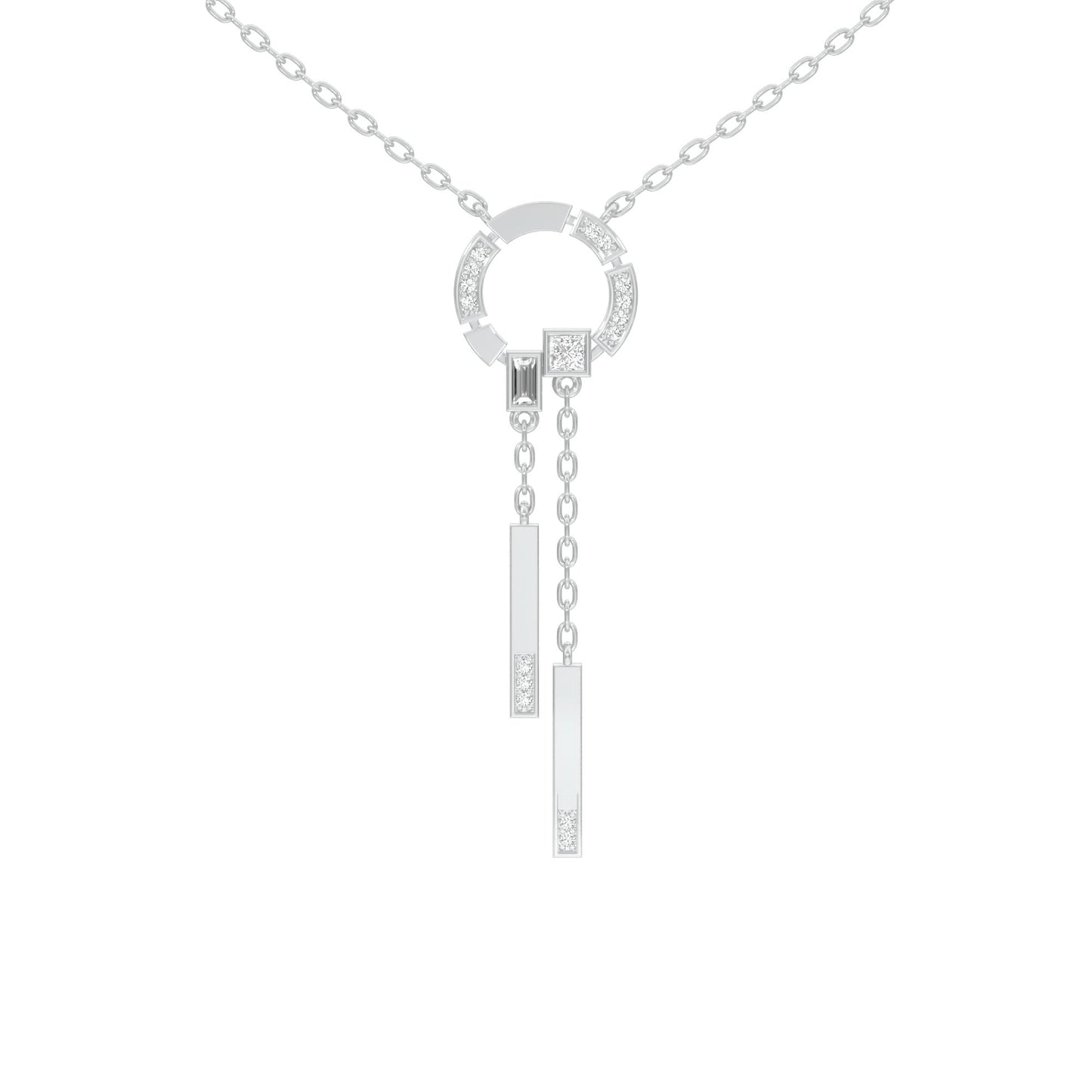 Keynote Y Diamond Necklace 18 KT / White Gold