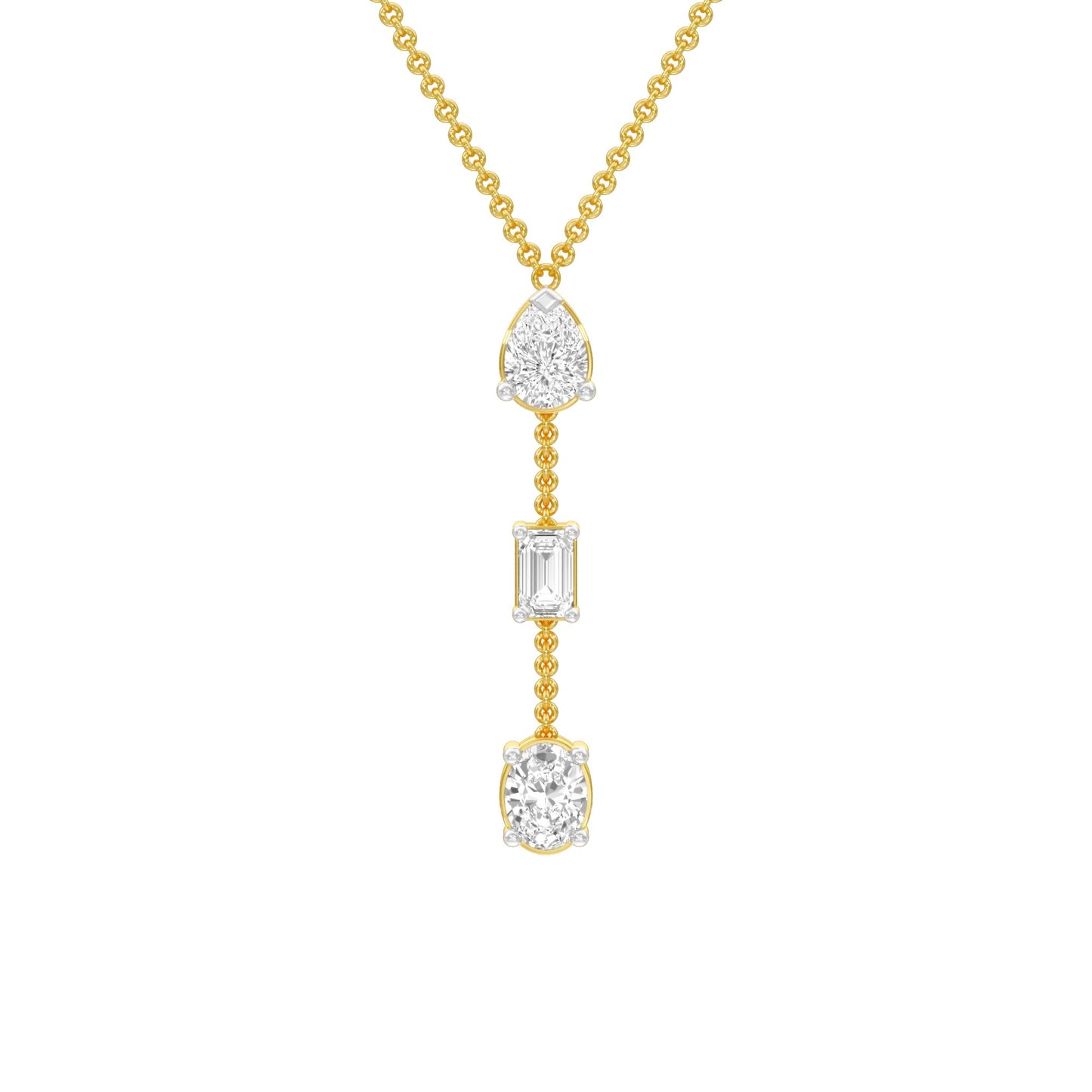Modern Empress Diamond Necklace 18 KT / Yellow Gold