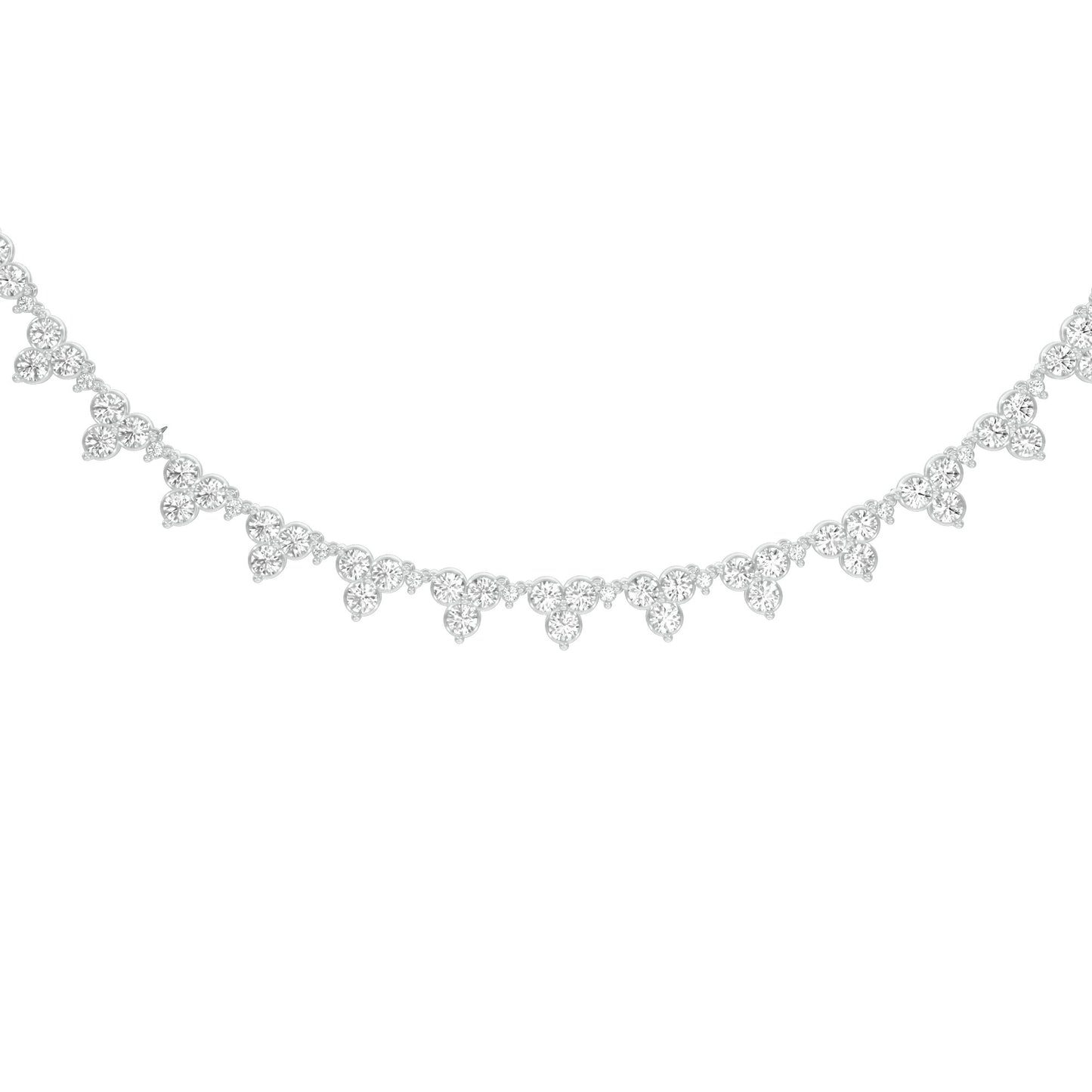 Triangle Shaped Brilliant Diamond Necklace