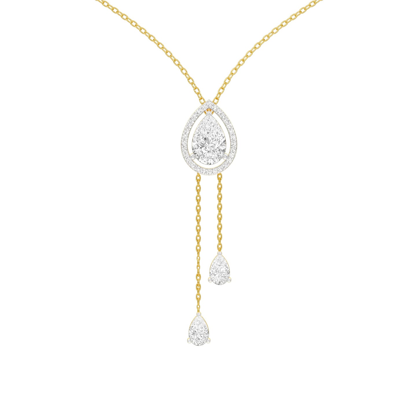 Evenings With Gravity Diamond Necklace 18 KT / Yellow Gold